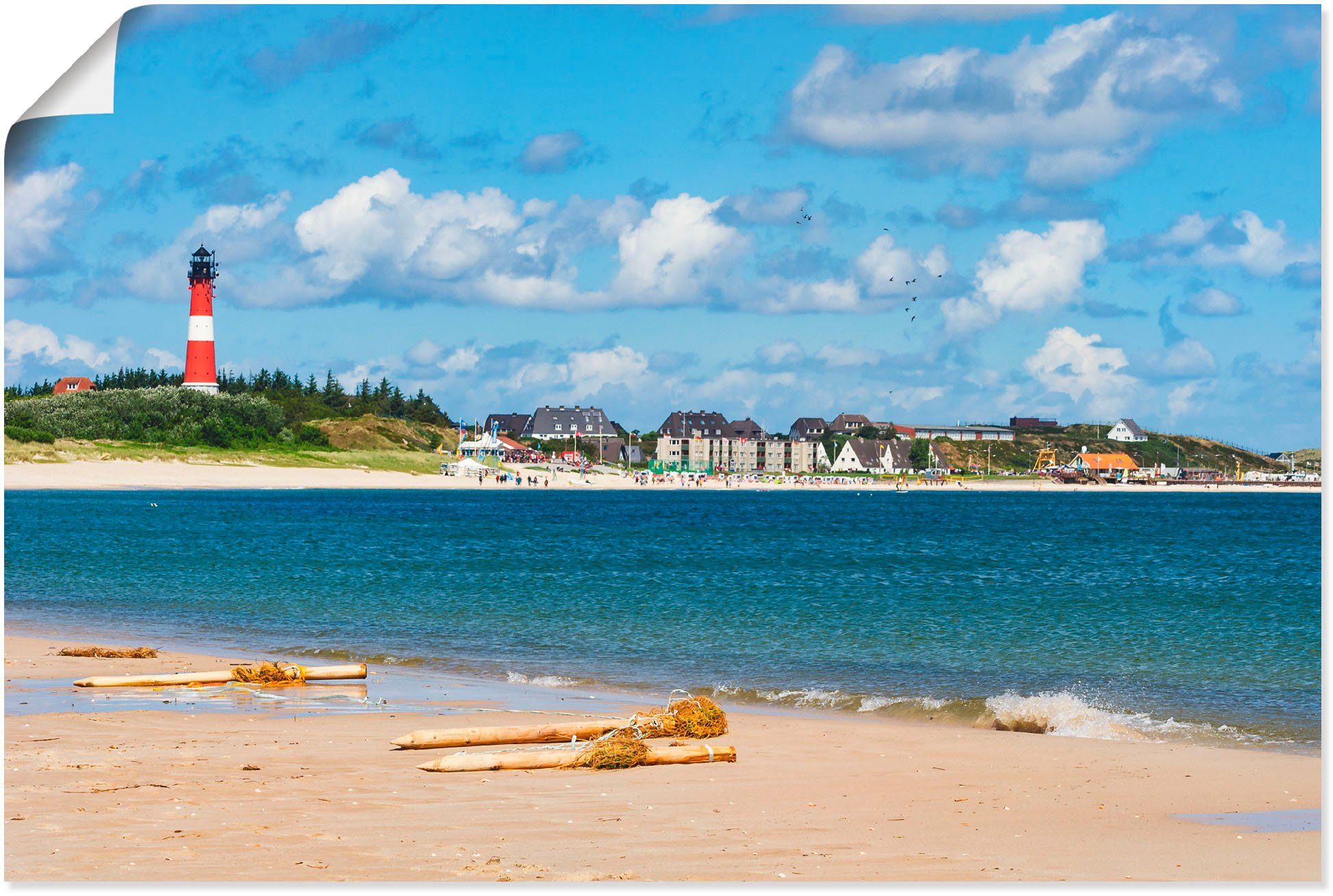 - in oder Größen als Sylt, Alubild, Strand Leinwandbild, Insel (1 Hörnum Wandbild versch. Artland Wandaufkleber Poster St),