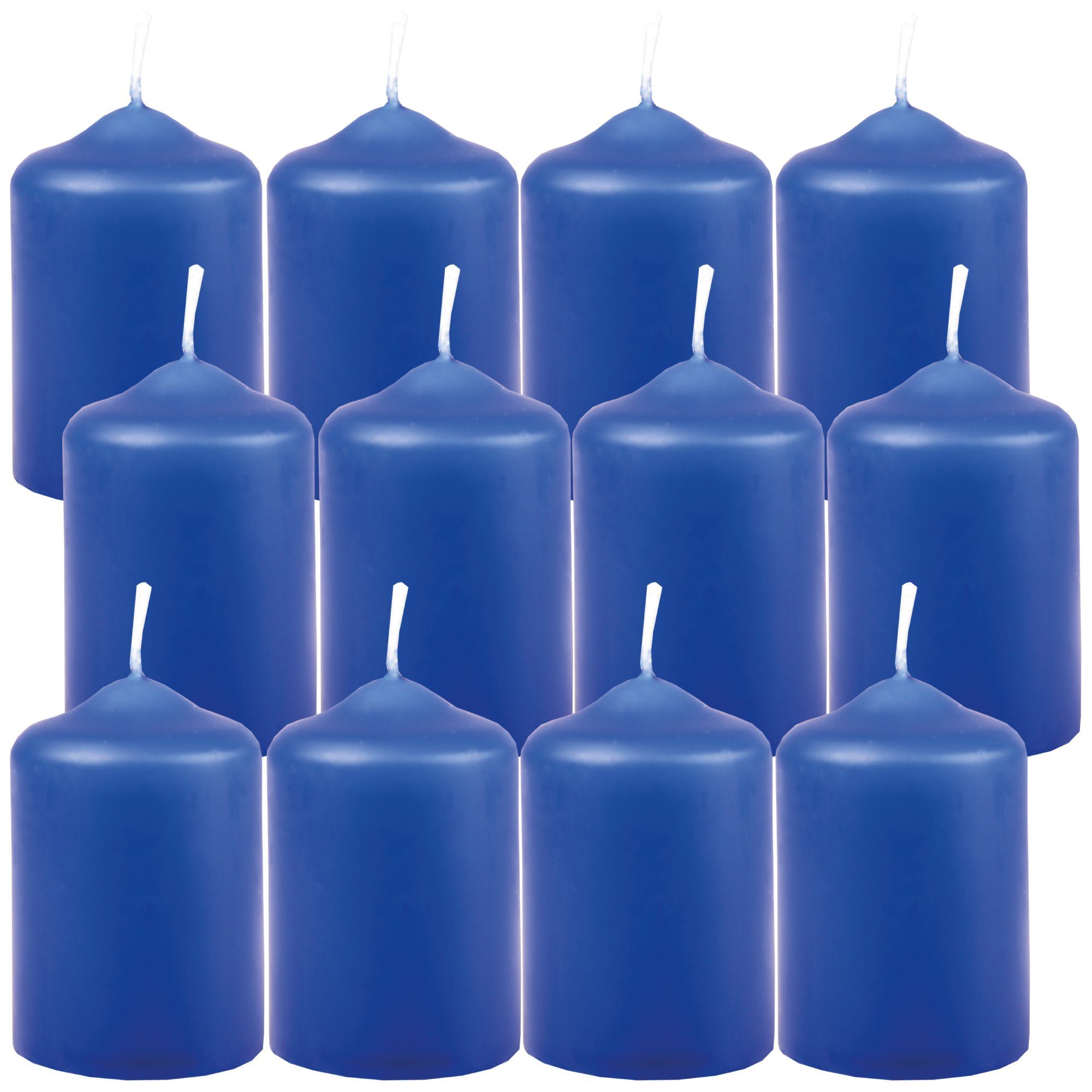 HS Candle Stumpenkerze aus Wachs (12-tlg., Dekolicht), Ø4xH6 cm Teelichtgröße, 7h Brenndauer je Kerze, Wachsmischung