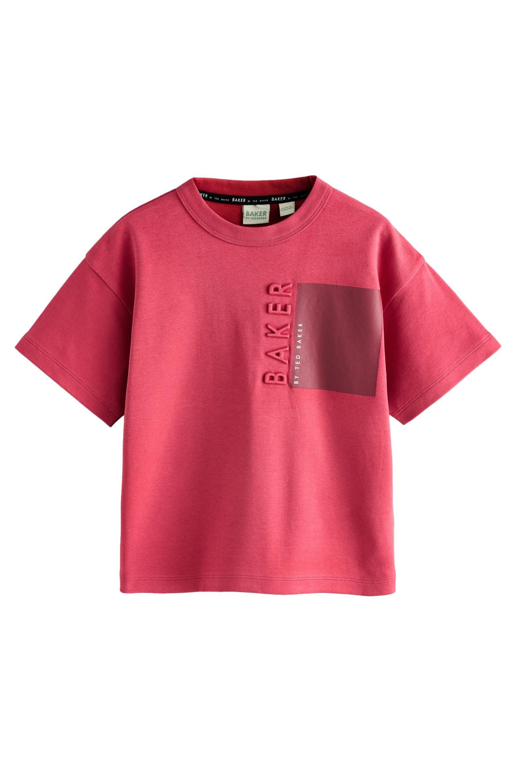 T-Shirt Baker by Ted Baker Oversized-T-Shirt mit Prägung