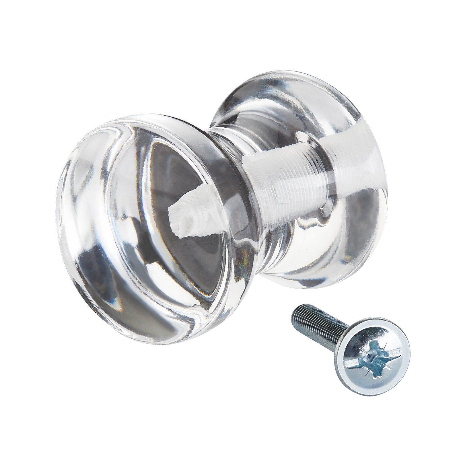 SO-TECH® Möbelgriff Möbelknopf FENJA BA 32 - 192 mm, inkl. Schrauben (1-St), Möbelknopf transparent 35 x 29 mm von SCHÜCO ALU COMPETENCE