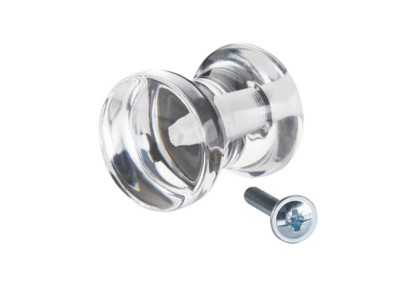 SO-TECH® Möbelgriff Möbelknopf FENJA BA 32 - 192 mm, inkl. Schrauben (1-St), Möbelknopf transparent 35 x 29 mm von SCHÜCO ALU COMPETENCE
