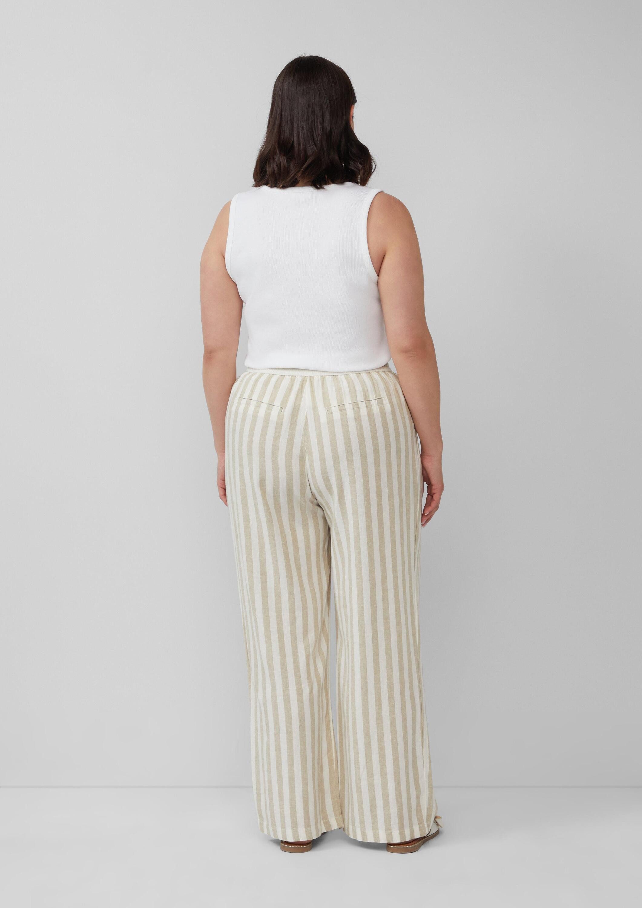 s.Oliver Chinos Hose Leichte Leinenmix-Hose mit Elastikbund