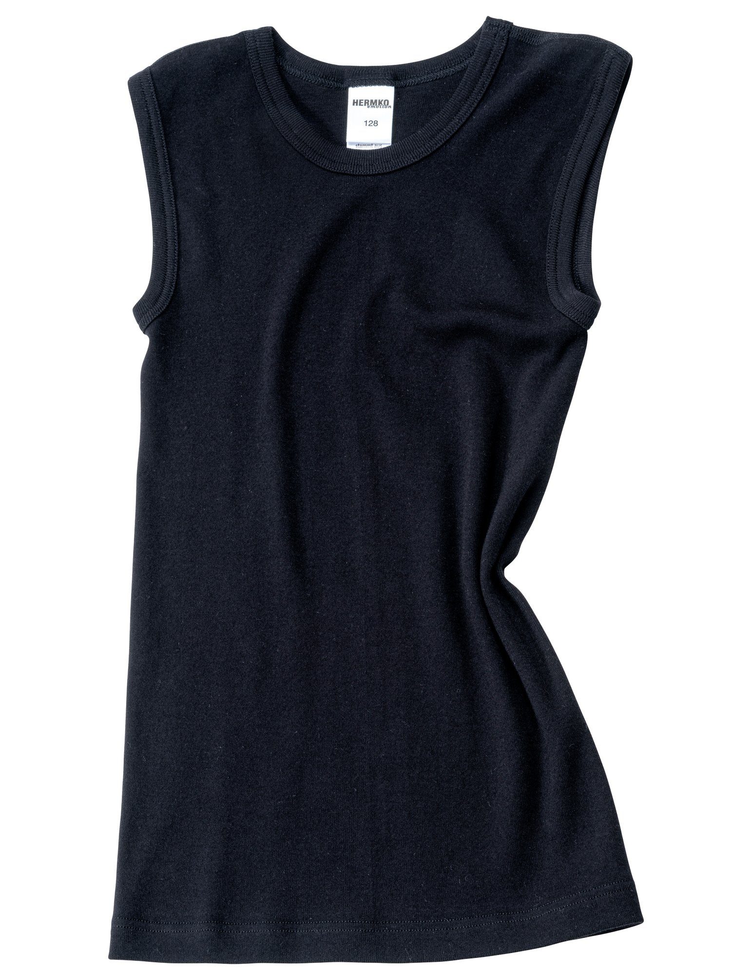Canottiera HERMKO 3040 Uomo Girocollo – 100% Cotone Morbido, Taglia L, Colore Marino