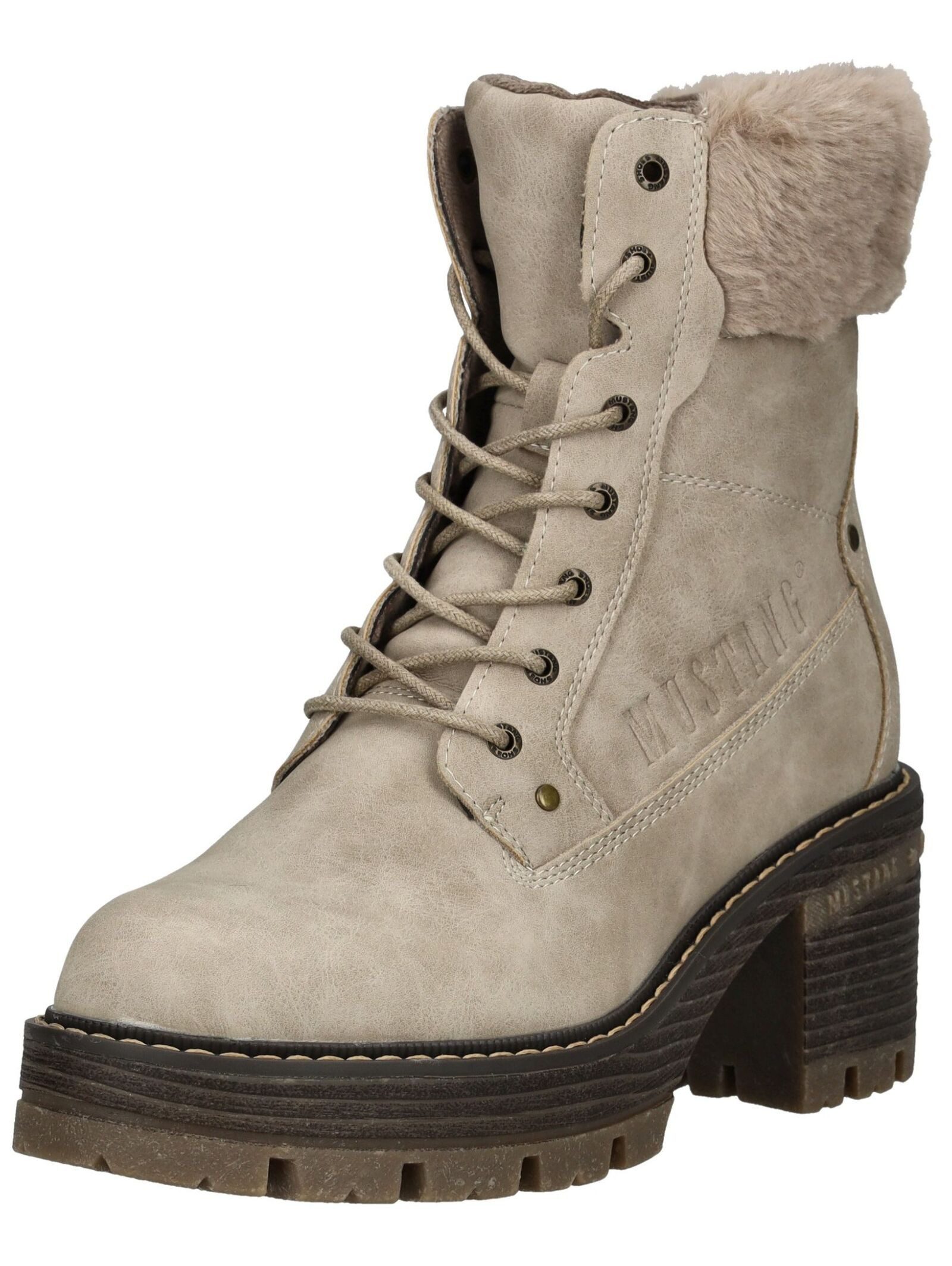Mustang Shoes Mustang Shoes Сапогиette Lederimitat/Textil High-Heel-Stiefelette