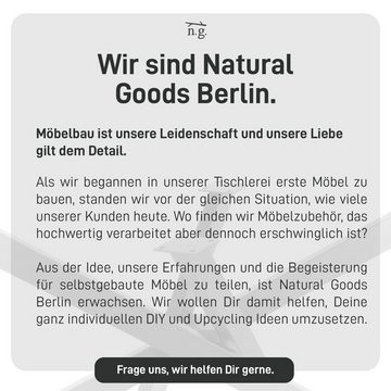 Natural Goods Berlin Tischbein MIKADO, Tischgestell, Massiv, sehr belastbar, Stahl, Möbelbeine, Schwarz
