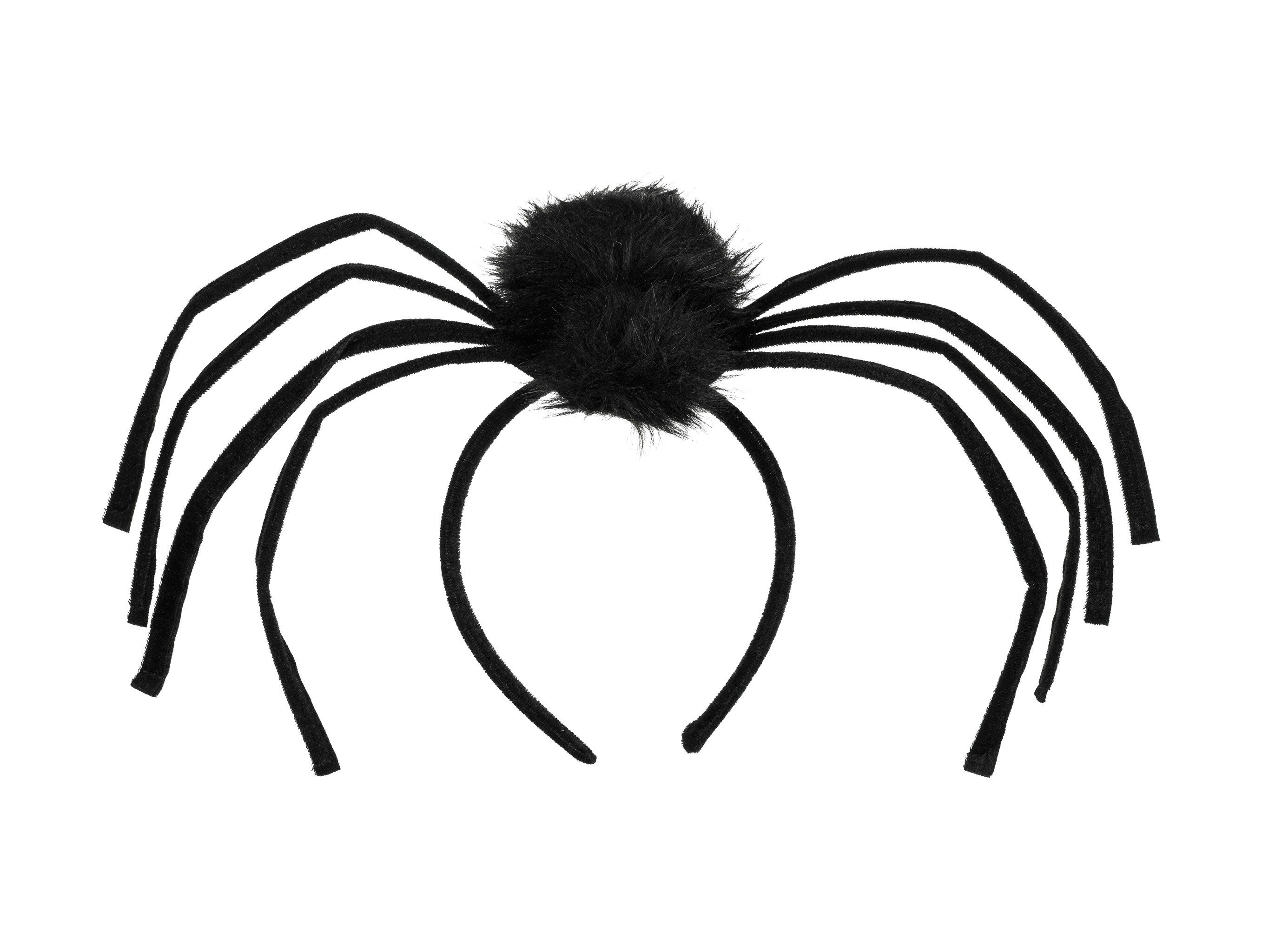 partydeco Haarreif, Haarreif Spinne 32x19cm 1 Stück Schwarz