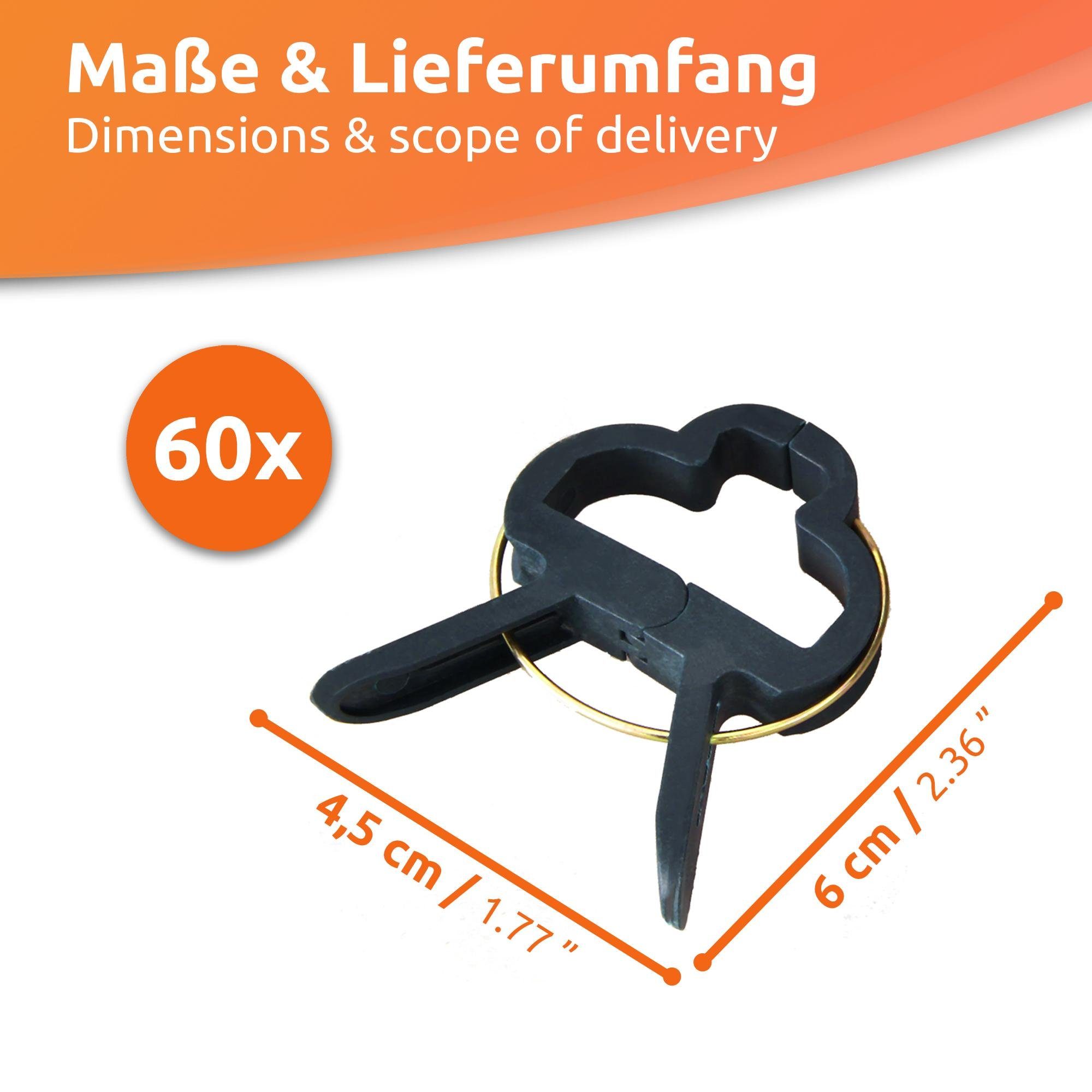ECENCE Gartenpflege-Set 60x Pflanzenclips groß Pflanzenklammern günstig online kaufen