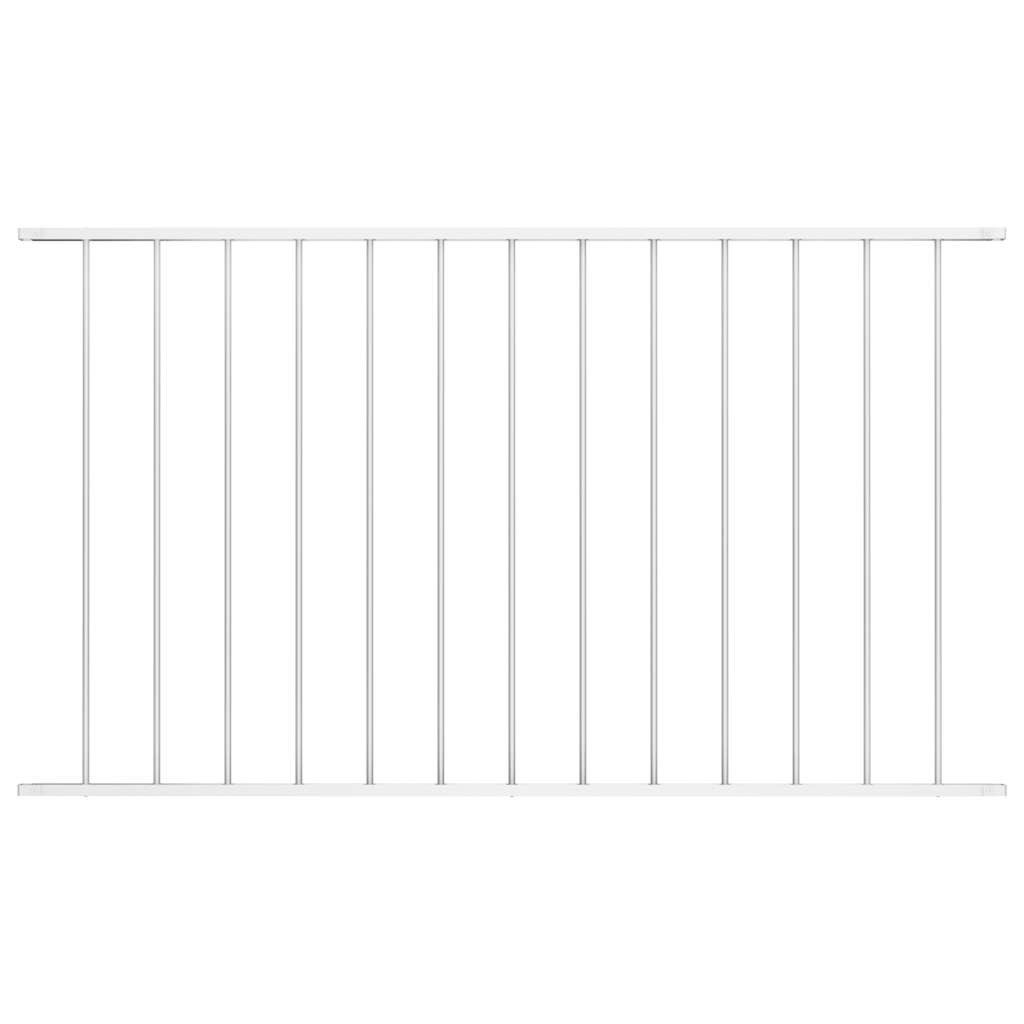 vidaXL Gartenzaun Zaunelement Woerden Pulverbeschichteter Stahl 163x100 cm Weiß, (1-St)