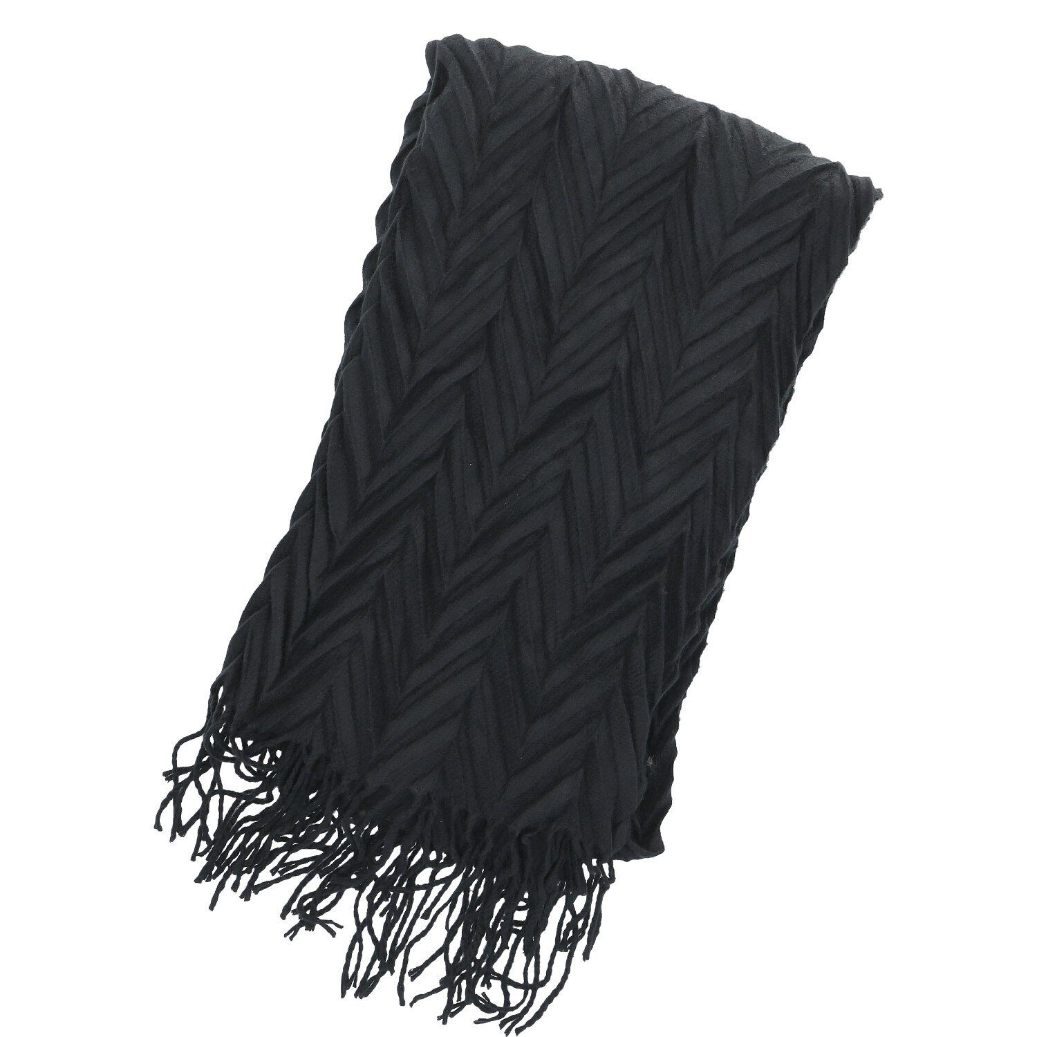 Antonio Strickschal Antonio Damen Winter Schal Cashmera Plissee schwarz günstig online kaufen