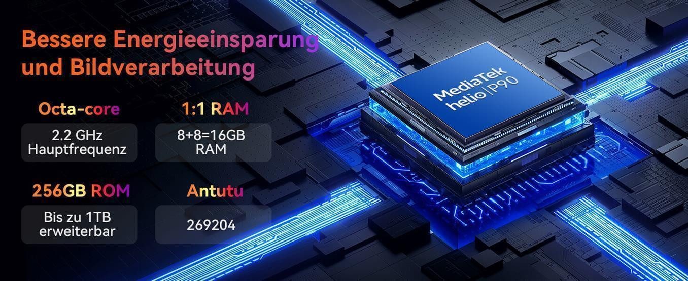 blackview BV8900 Rugged Octa Core Smartphone, Outdoorhandy Smartphone (16.51 cm/6.5 Zoll, 64 MP Kamera, Handschuhmodus, Wärmebildkamera)