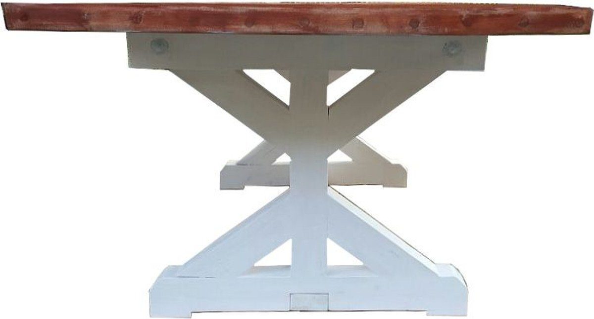 / Holz cm Padrino Shabby Stil Stil Tisch 240 - 100 Esstisch Esstisch x Landhaus Chic Weiß Casa - Antik Holzfarben Pinien
