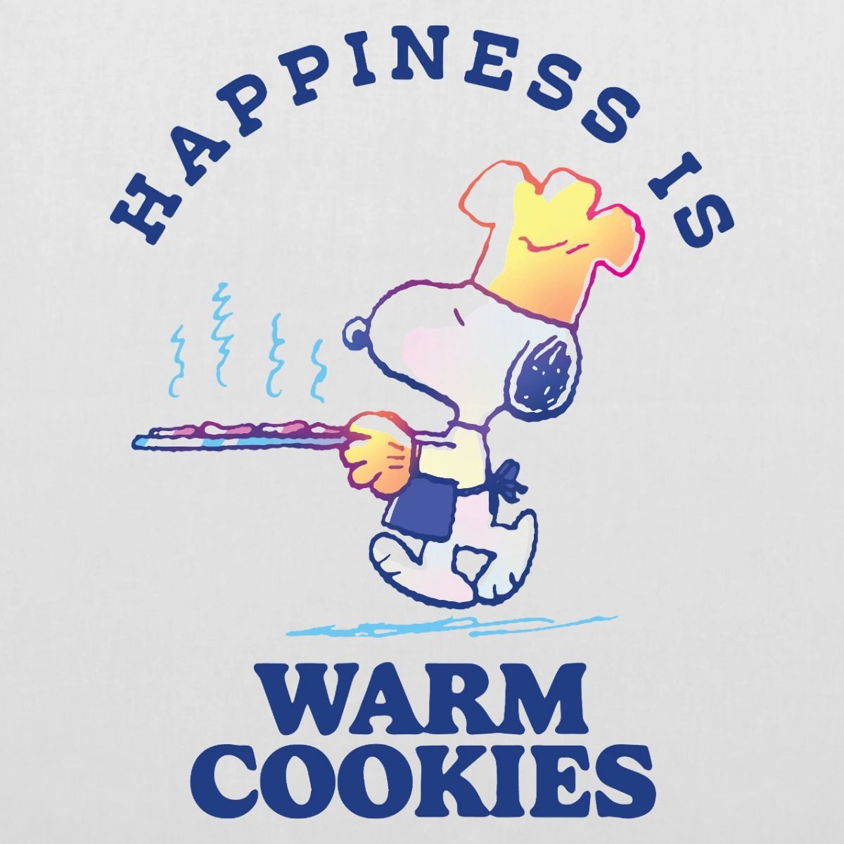 Spreadshirt Henkeltasche Peanuts Snoopy Happiness Is Warm Cookies Stoffbeutel (1-tlg)