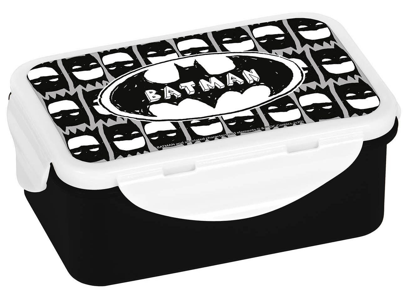 Geda Labels GmbH Lunchbox Batman Kids, PP, Schwarz, 16x10,5x6,5cm, spülmaschinengeeignet