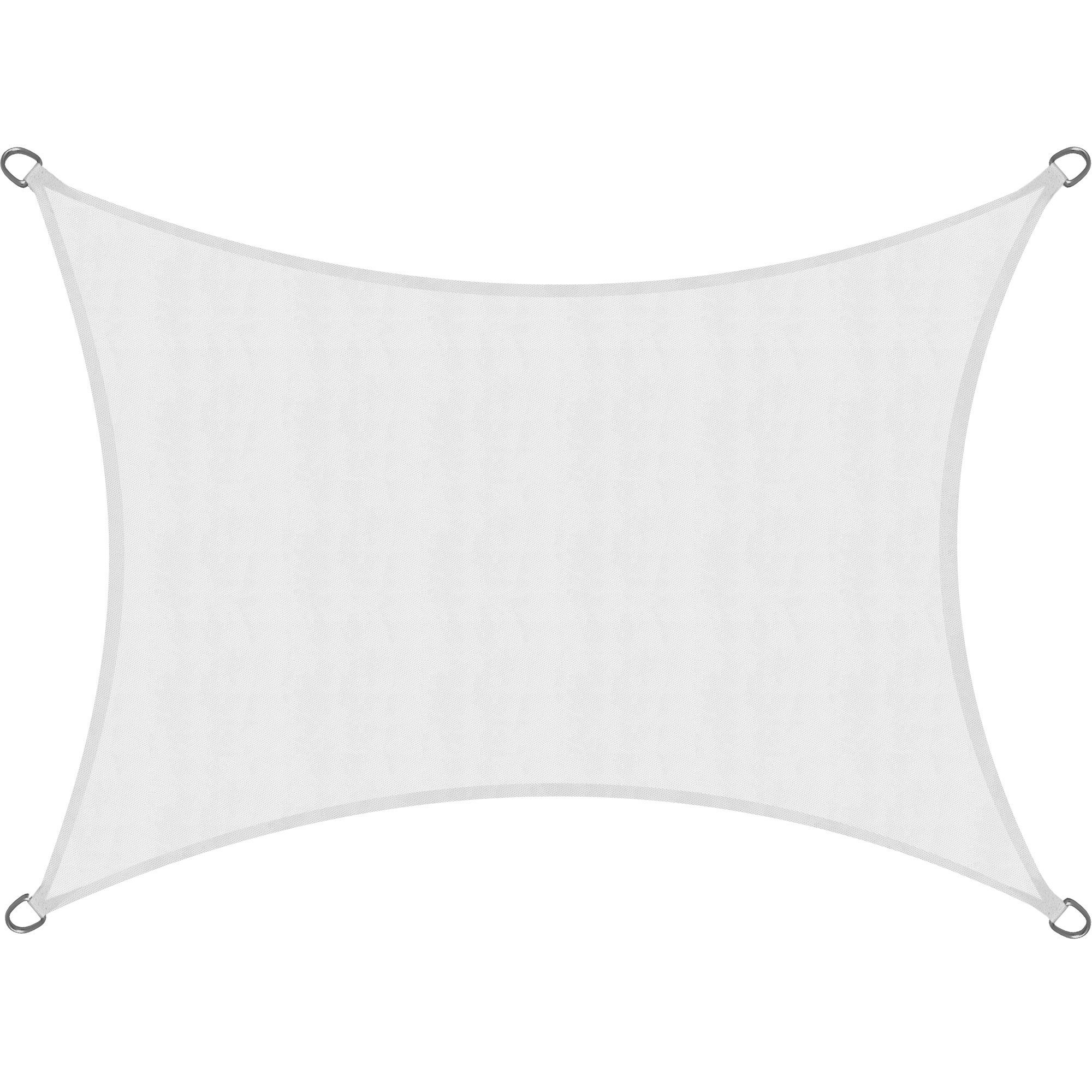 Sol Royal Sonnensegel Sonnensegel rechteckig Wasserdicht 2x3m SolVision PS9, Weiß, Terrasse Sonnensegel Balkon Segeltuch UV Sonnenschutz Garten