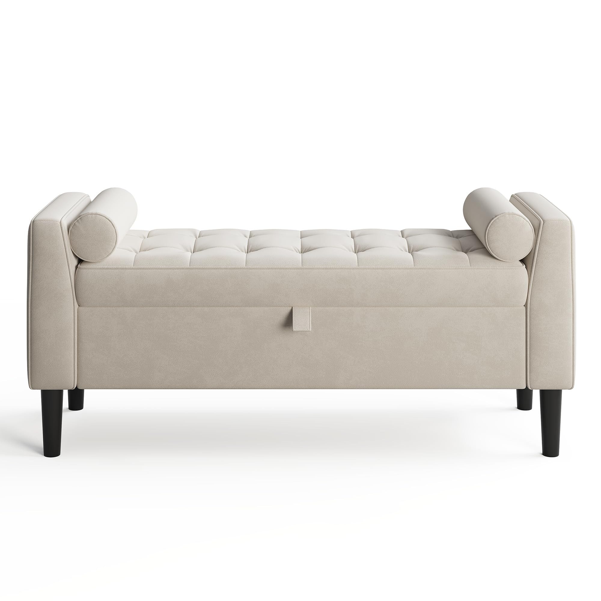 GarveeMore Polsterbank Polsterbank mit Stauraum Flurbank Sitzbank,Samt 118x43x64cm