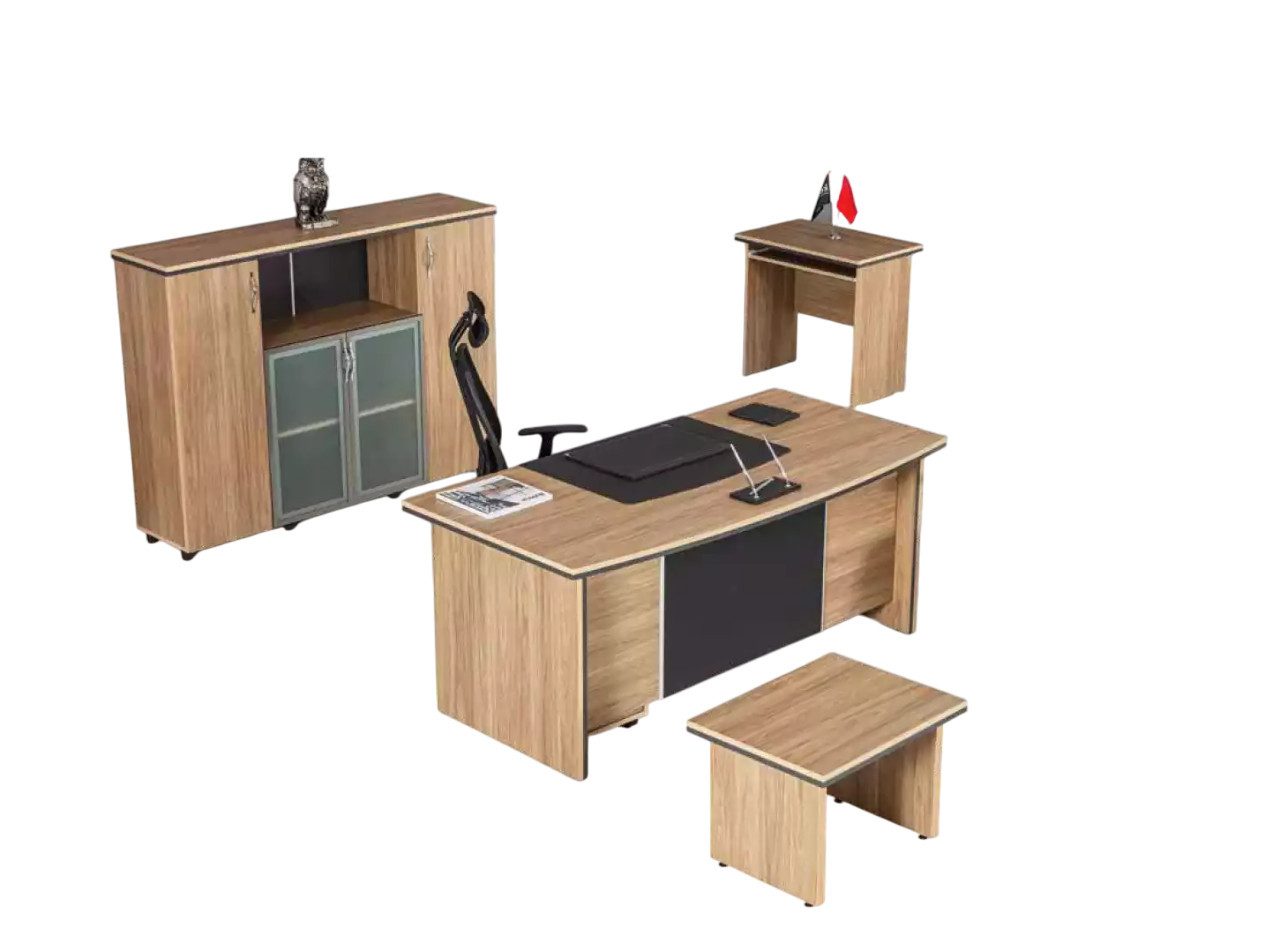 Xlmoebel Büromöbel-Set Hochwertige Büromöbel Set mit Schreibtisch, Regalen, Beistelltisch, (4-tlg., Set 4 tlg (Schreibtisch + Couchtisch + Beistelltisch + Büroschrank), Hergestellt in Europa