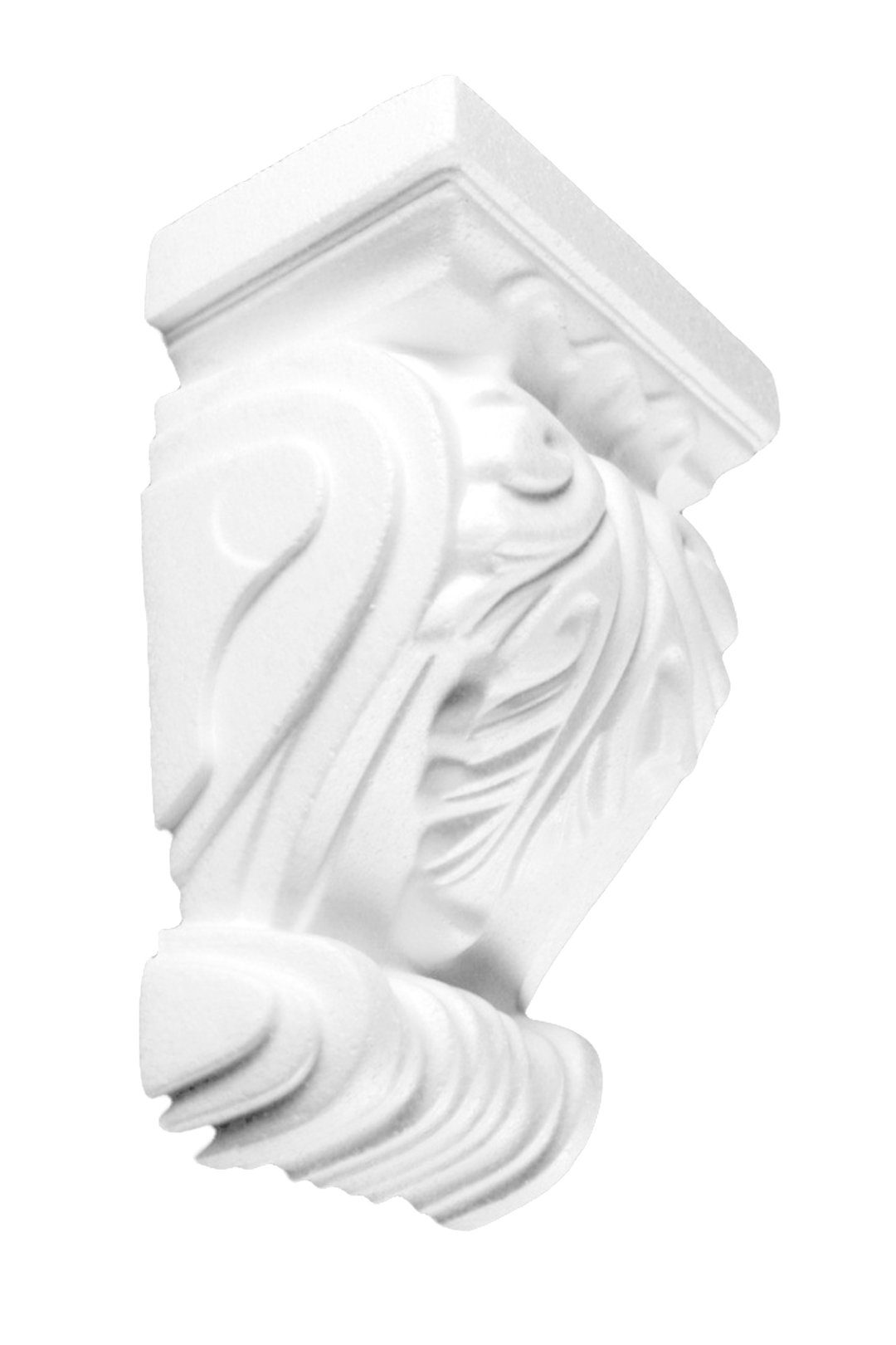 Dekor Wand (Konsole Wanddekoobjekt marbet Dekorativ 11,5x16,5cm) Weiß Stuck K-02 design EPS