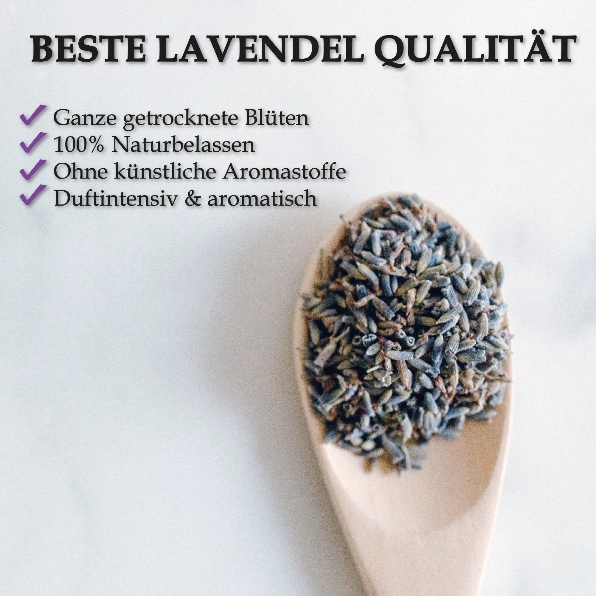 Bestlivings Duftbeutel 1L getrockneteter Lavendel, 100% naturbelassen, ohne künstliche Aromastoffe, duftintensiv