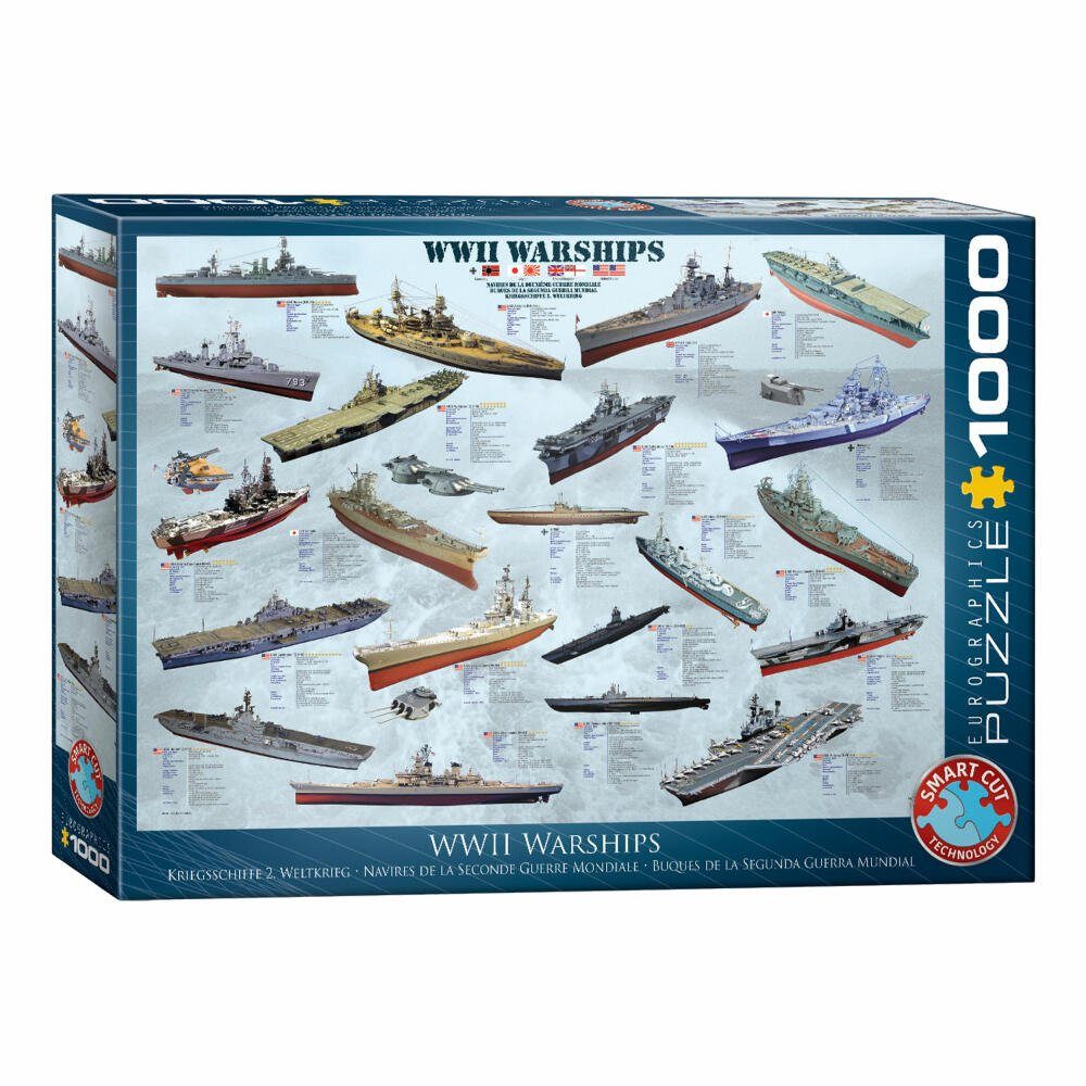 EUROGRAPHICS Puzzle Kriegsschiffe des 2. Weltkriegs, 1000 Puzzleteile