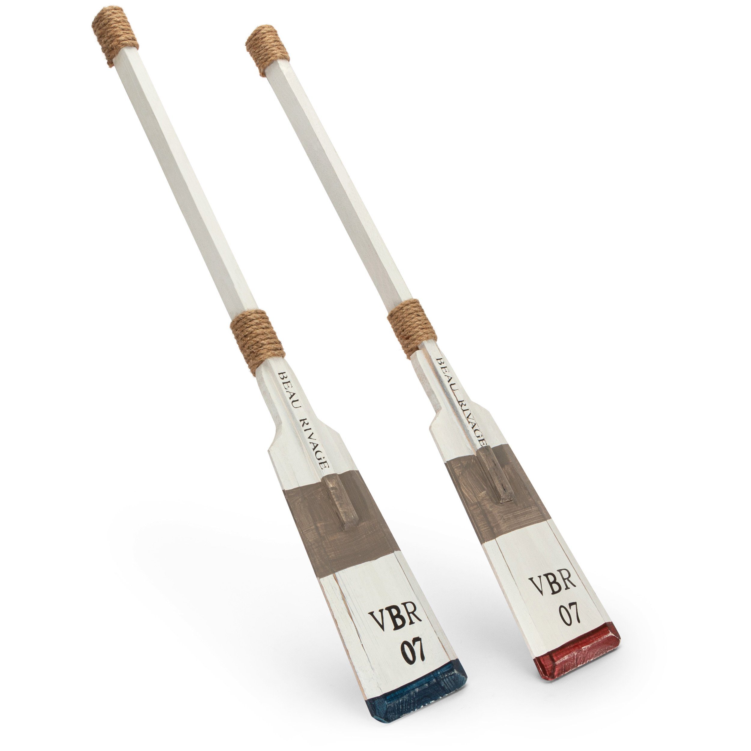 Dekofigur 2er Set Deko Paddel Holz maritim bemahlt 80x12x4cm für Wandaufhängung