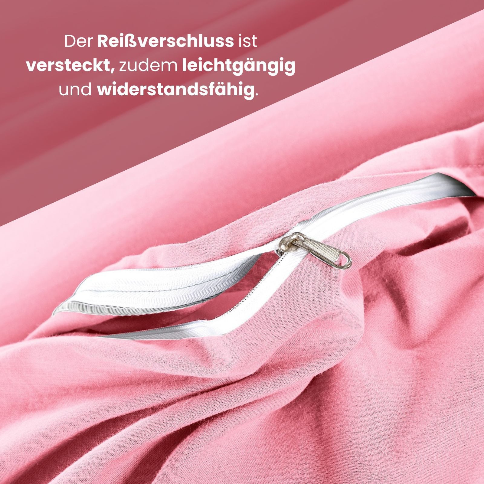 wometo Bettwäsche Stone Washed 135x200 Renforcé, Baumwolle, 2 teilig, OEKO-TEX®, 100% Baumwolle, Bettwäsche im Knitterlook mit Stehsaum – Bild 5 von 5