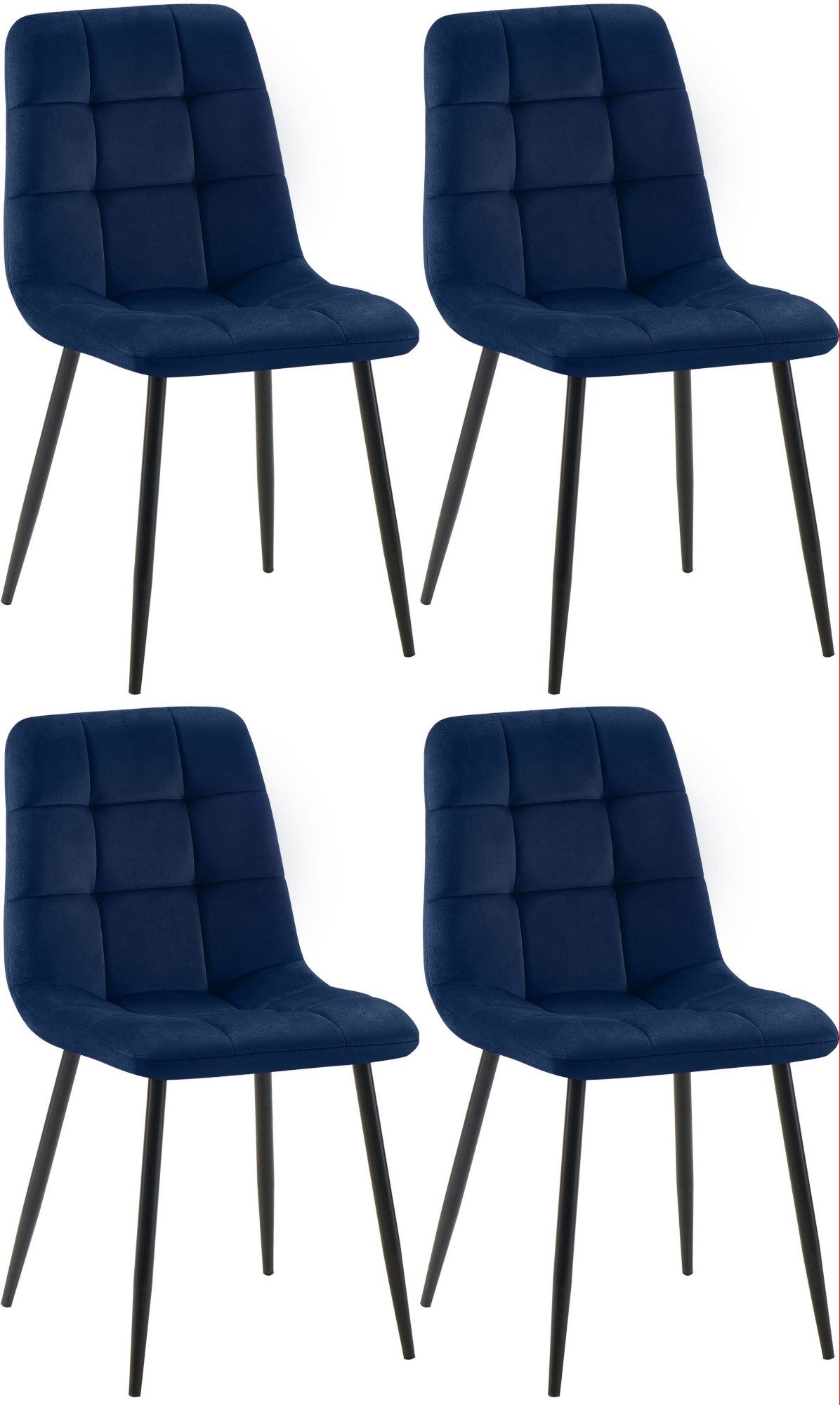 CLP Esszimmerstuhl Antibes (4er Set), Samtbezüge, günstig online kaufen