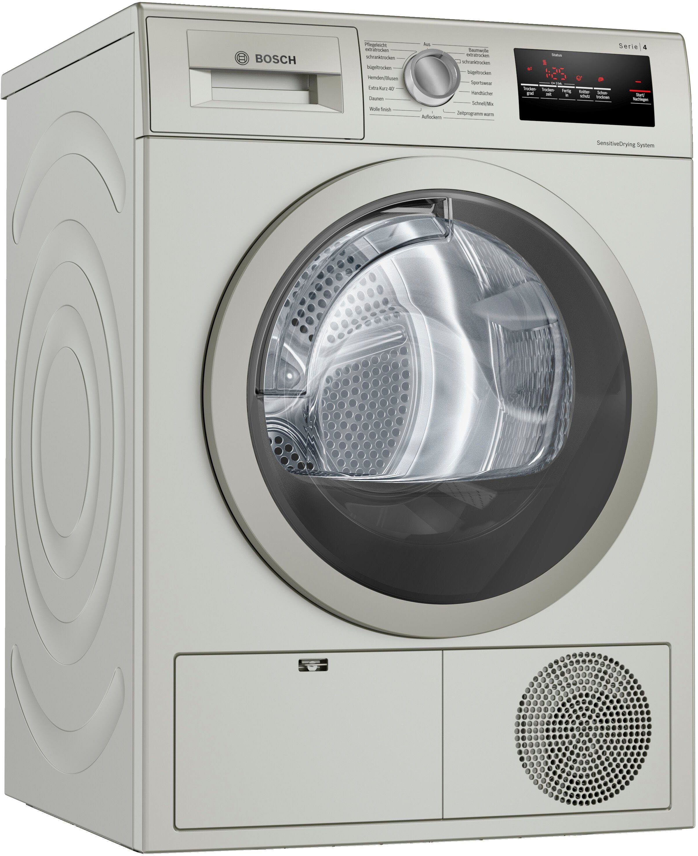 AutoDry EasyClean 7 kg 1400 UpM Bosch WAN28K40 Serie 4 Waschmaschine Endezeitvorwahl Weiß & WTH83V00 Serie 4 Wärmepumpen-Trockner 8 kg Sensitive Drying System textilschonende Trommelstruktur 