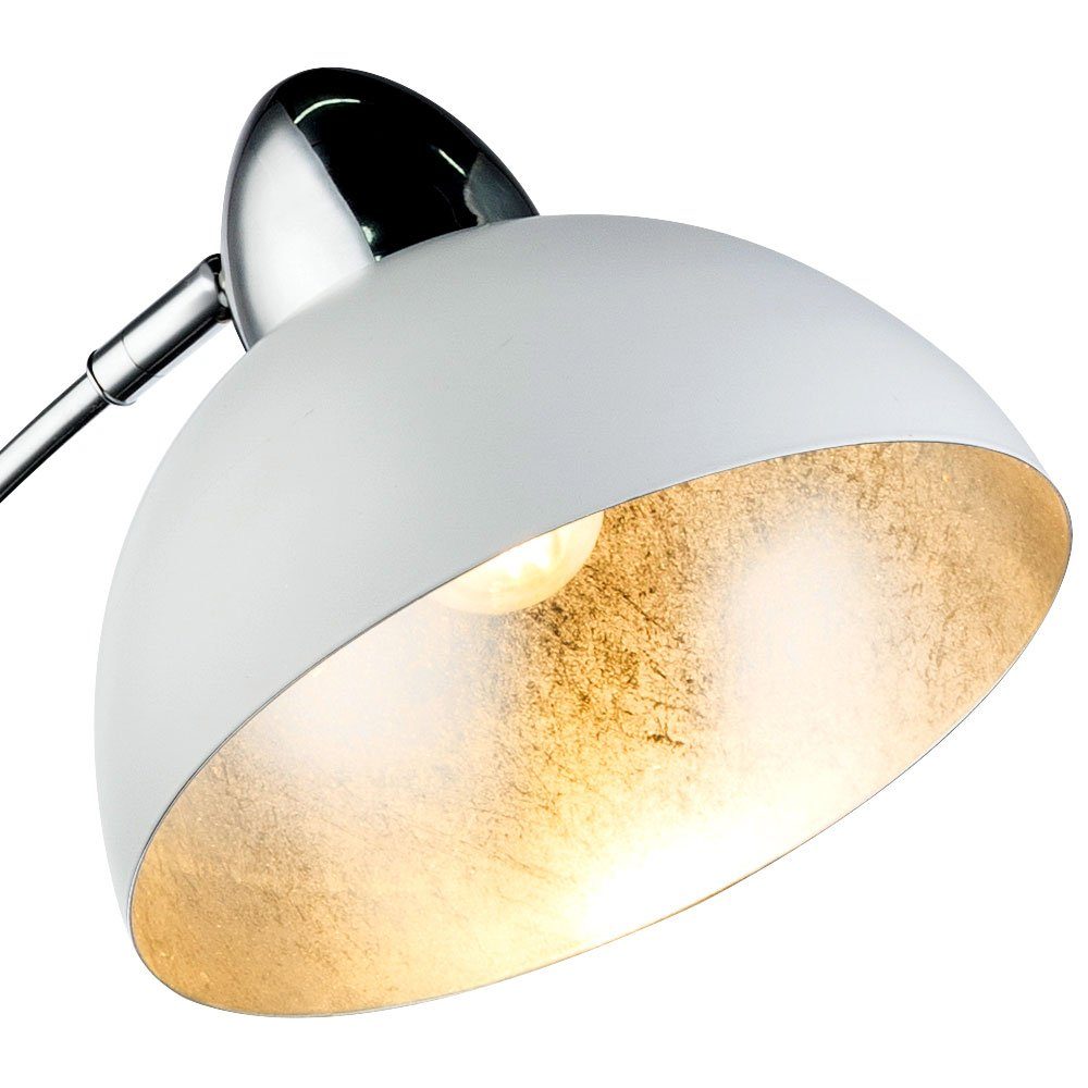 etc-shop LED Bogenlampe, Leuchtmittel Wohn Beleuchtung inklusive, Leuchte nicht Schlaf Blattsilber Zimmer Chrom Bogen