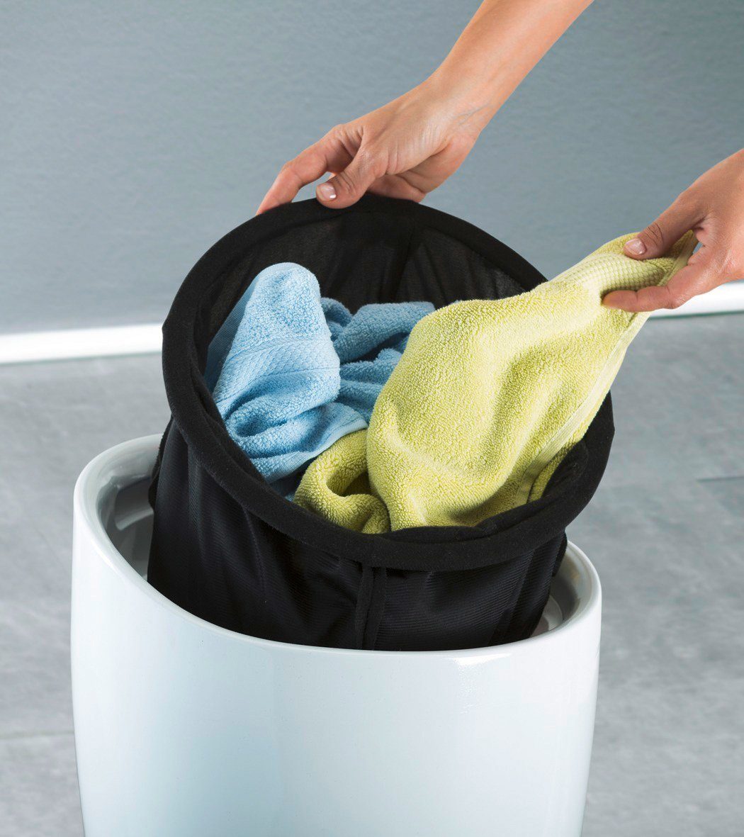 WENKO Badhocker Candy, herausnehmbarer Wäschesack 20l