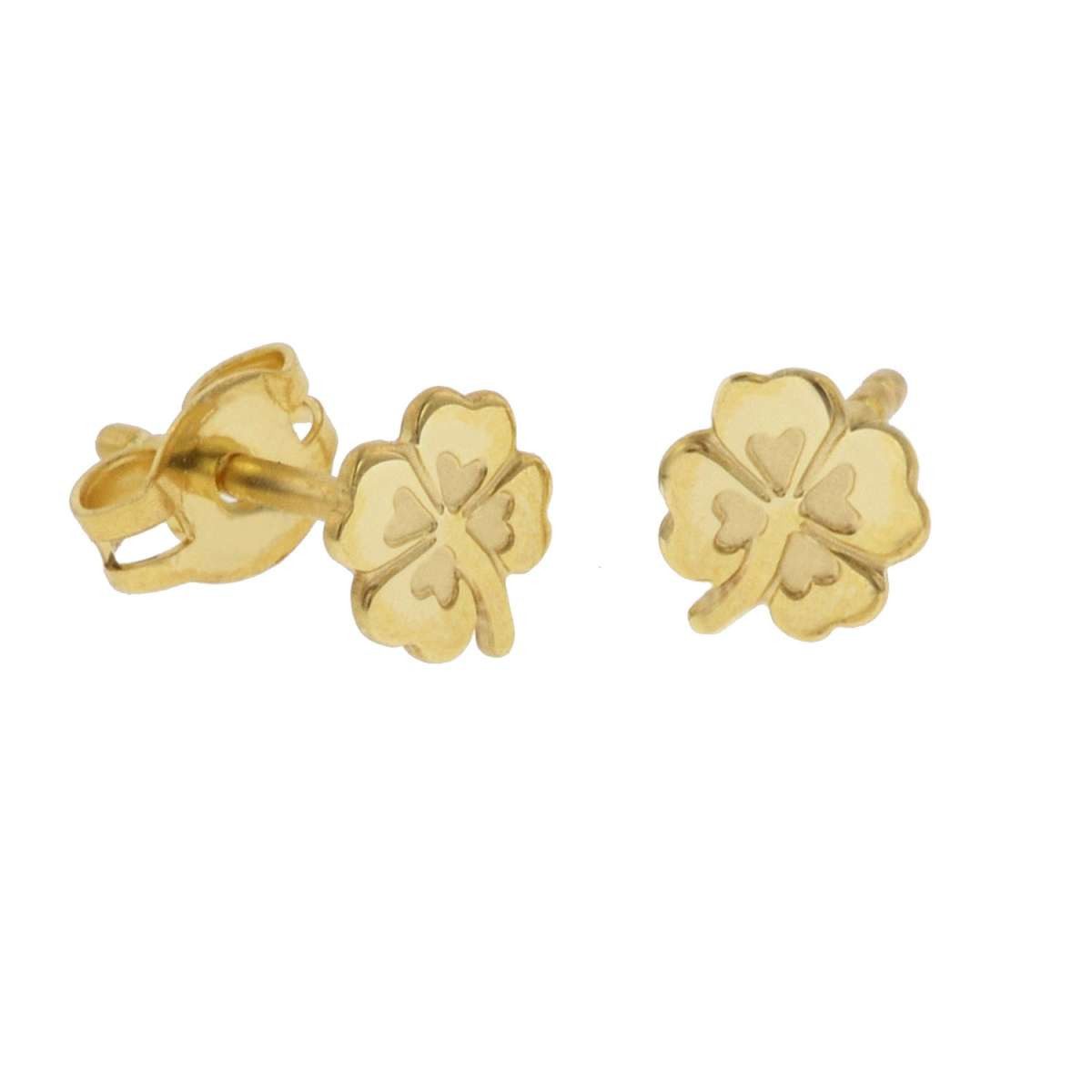 trendor Paar Ohrstecker 51088, Kinder Kleeblatt 333 / 8K Gold