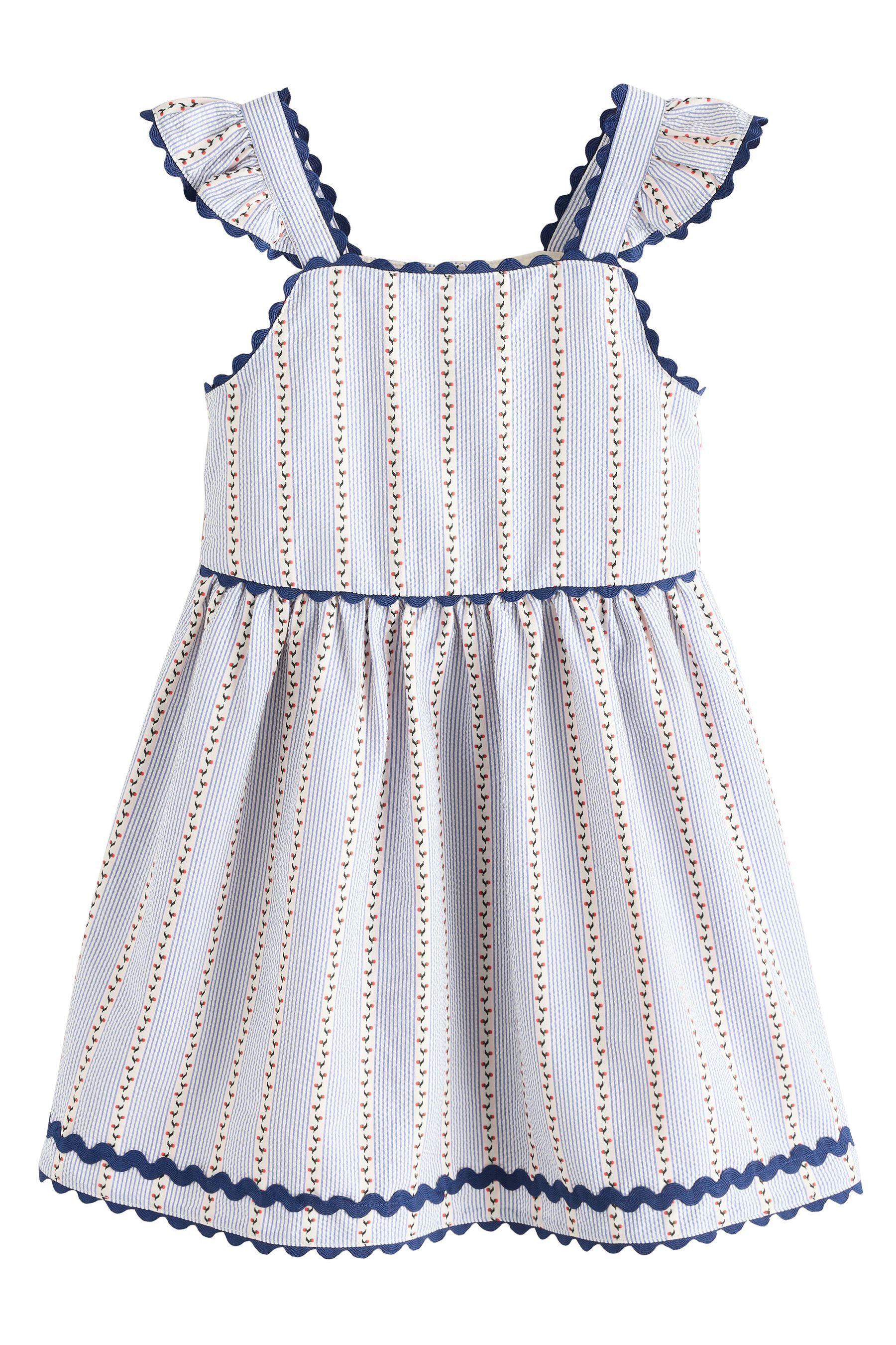 Next Sommerkleid Gestreiftes Rüschenkleid (1-tlg)