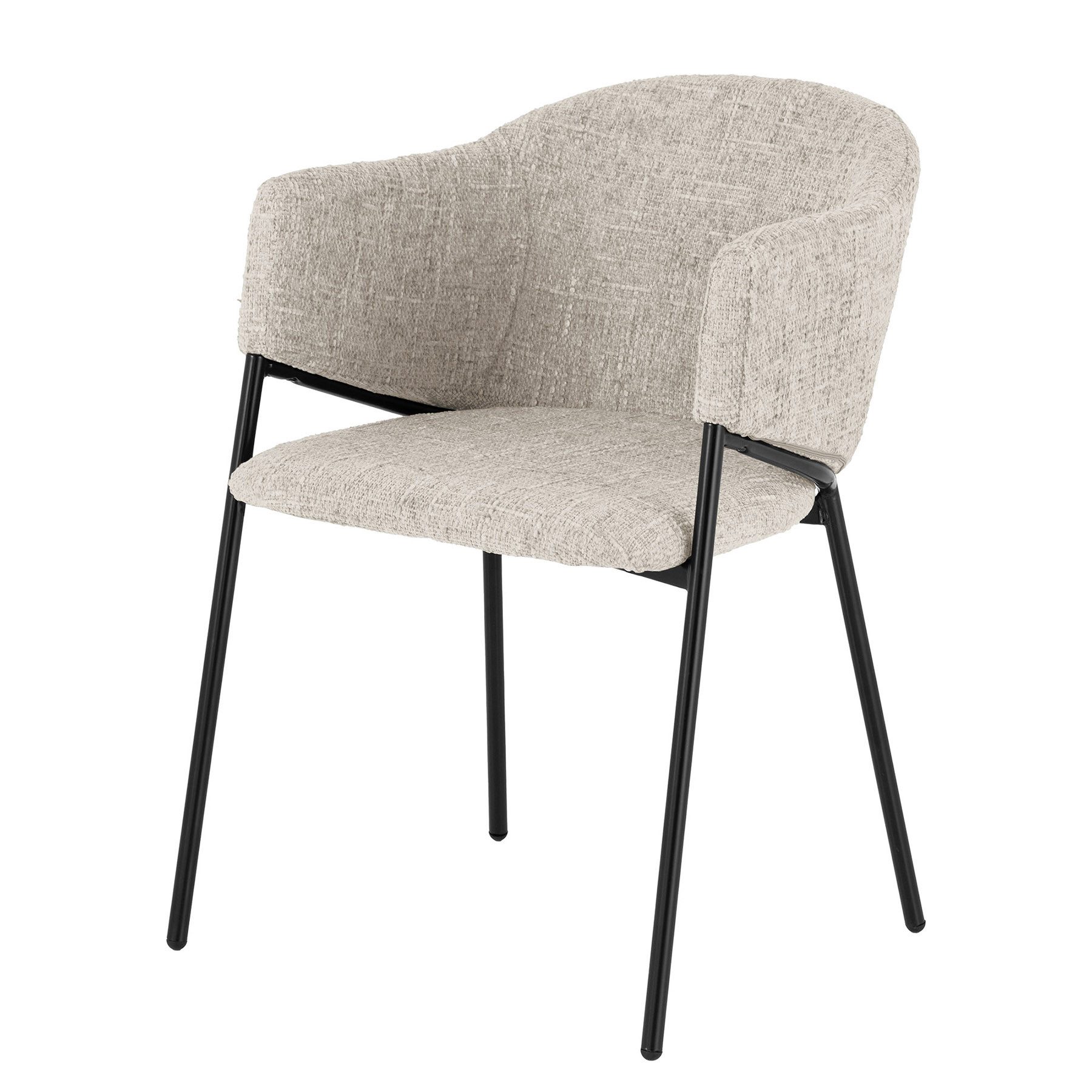 riess-ambiente Esszimmerstuhl NOBLESSE beige/schwarz - Chenille, Metallgest günstig online kaufen