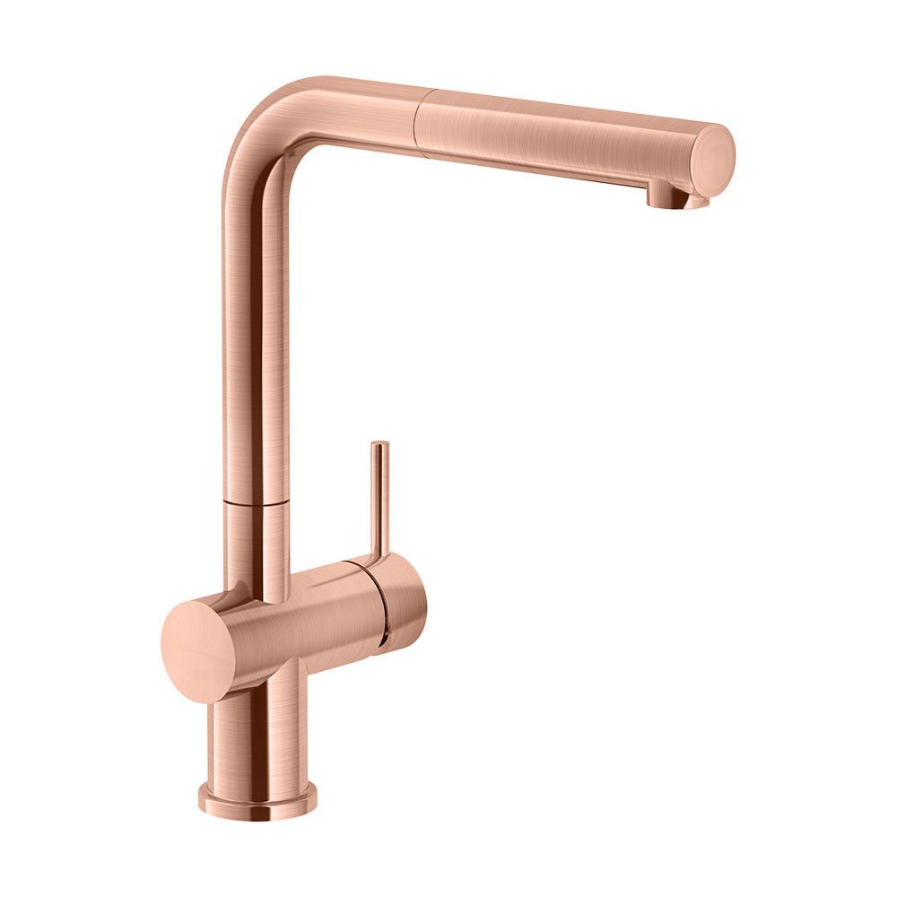 Systemceram Küchenarmatur Sila herausziehbarer Auslauf Kupfer Niederdruck