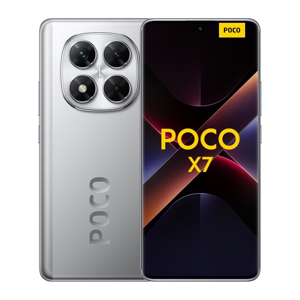 POCO POCO X7 256GB, 512GB5G Handy 50MP Kamera Smartphone (512 GB Speicherplatz, 6,67" CrystalRes AMOLED Display, Akkukapazität 5110 mAh)