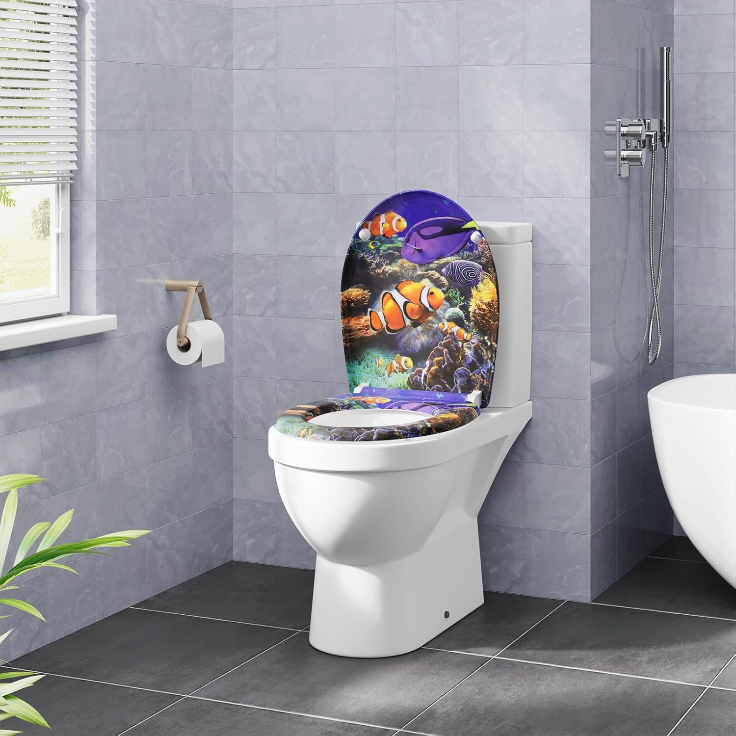 EUGAD WC-Sitz (1-St), Toilettendeckel mit Absenkautomatik O-förmige günstig online kaufen