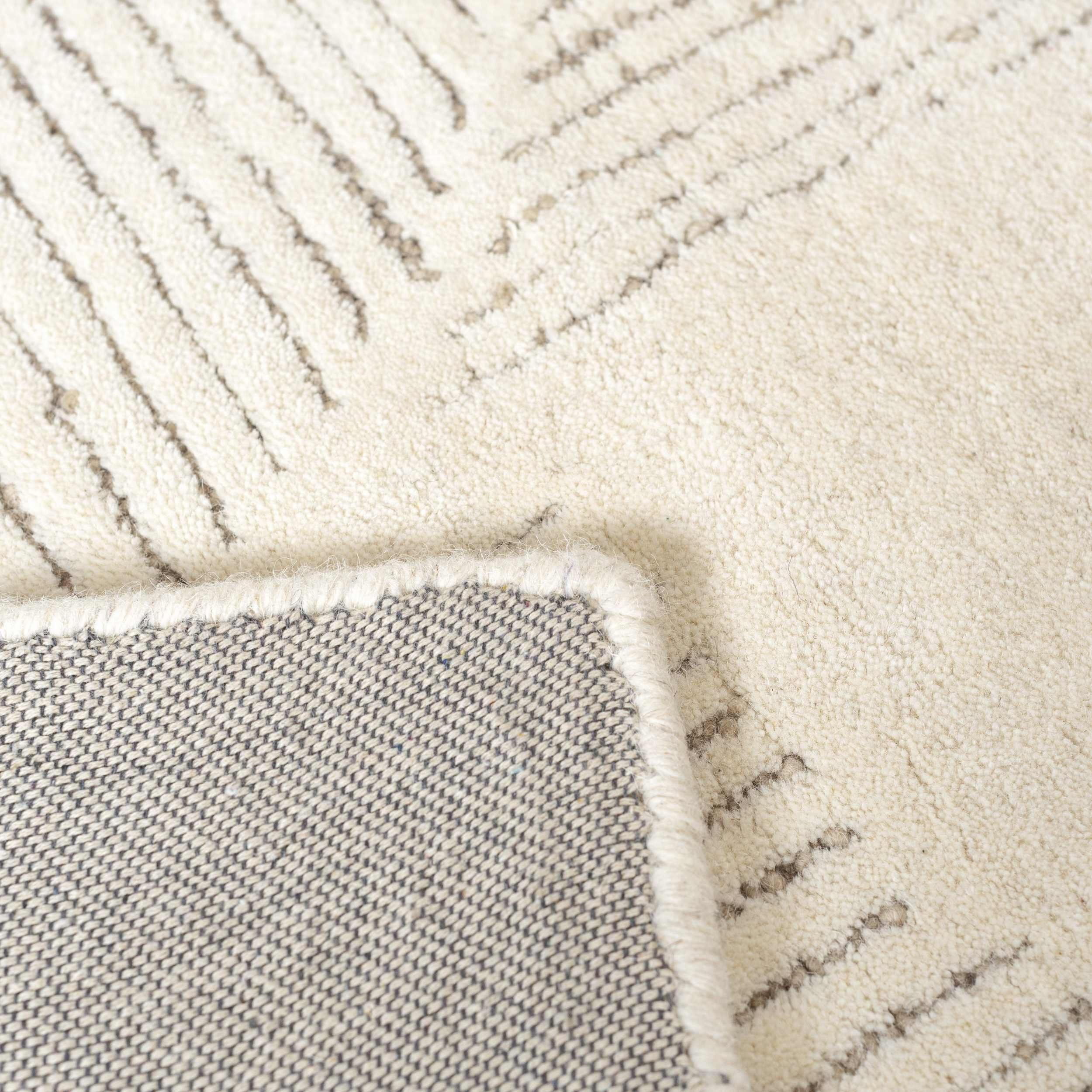cm Handwebteppich Wollteppich Wolle, Designteppich Japandi, Mazovia, 150 x Naturprodukt 80