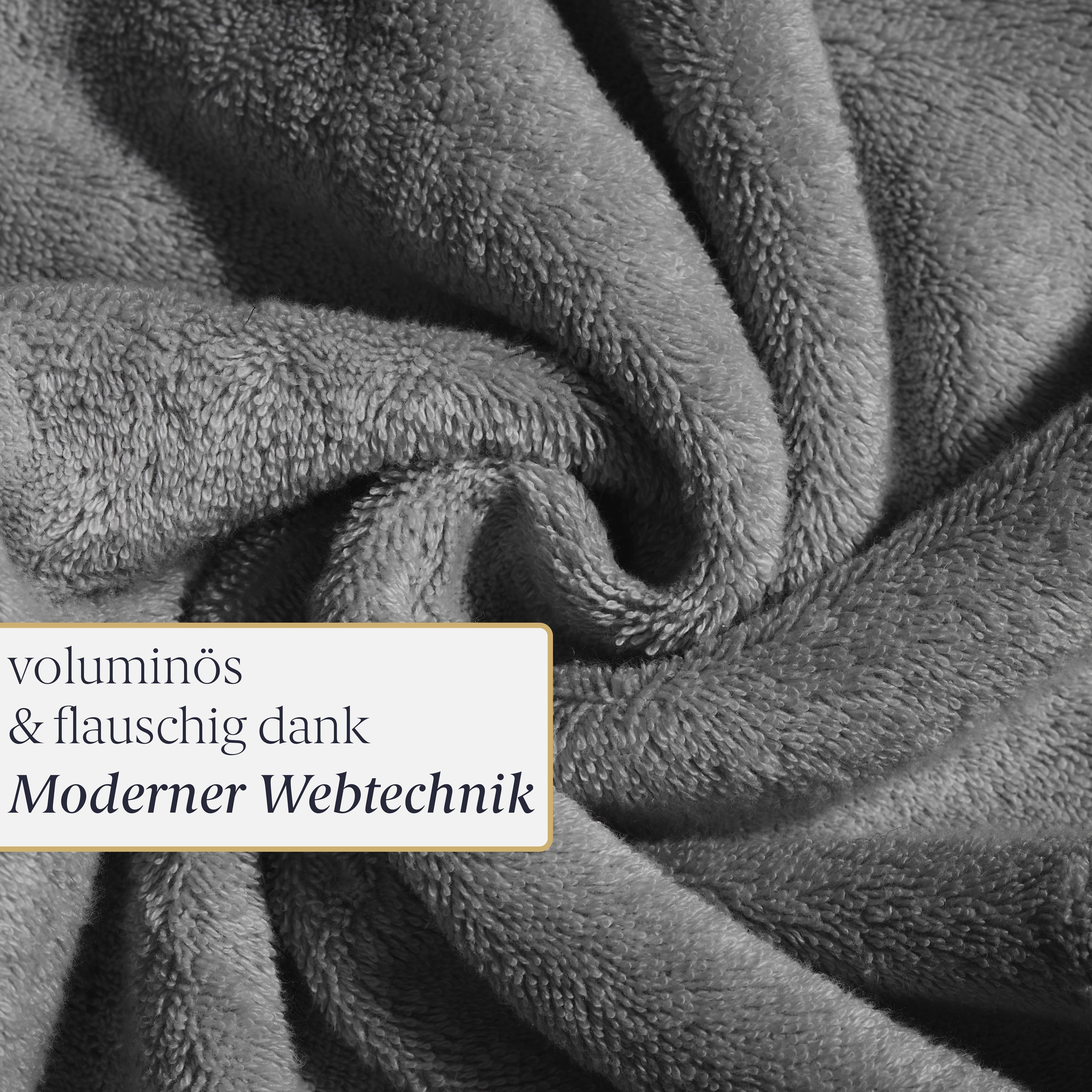 Liebenstein Premium außergewöhnlich saugstark weich anthrazit Gästehandtücher 50x100 cm und feinster Gästehandtuch Baumwolle, (2-St), aus