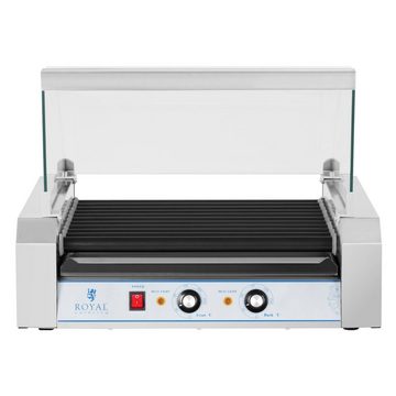 Royal Catering Elektrogrill Hot Dog Maker Hot Dog Gerät Hotdog Rollen Grill Teflon 11 Rollen 2200W, 2200 W