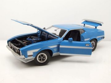 Sun Star Modellauto Ford Mustang Boss 351 1971 grabber blau silber Modellauto 1:18 Sun, Maßstab 1:18