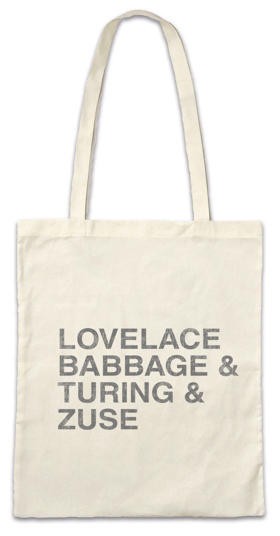 Beuteltasche Lovelace & Babbage & Turing & Zuse Stofftasche The Thrilling Ada