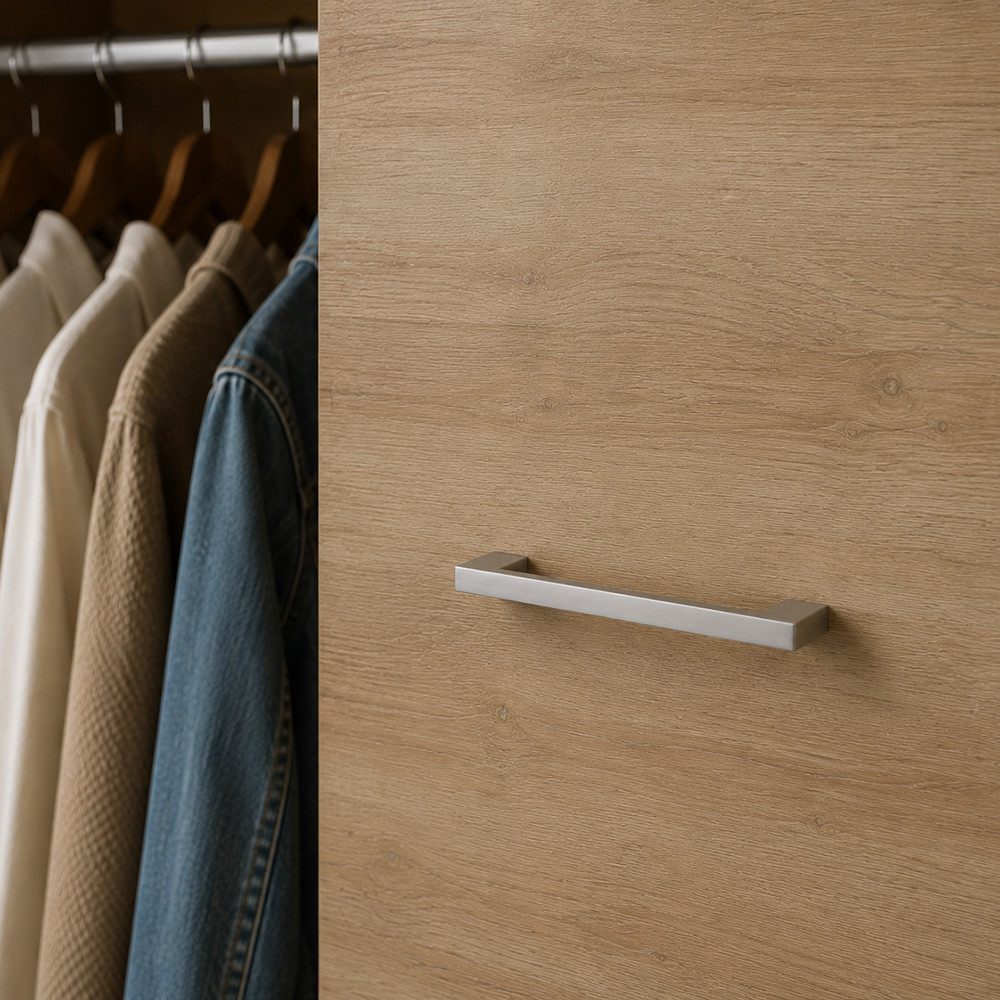 Lomadox Kleiderschrank STEGNA-160 Eiche Nb., 110 cm breit, 2 Türen, Softclose-Funktion, Kleiderstange – Bild 3 von 5