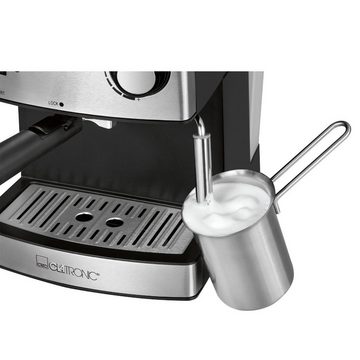 CLATRONIC Espressomaschine ES 3643, Edelstahlfront, Tassenvorwärmfunktion, 15 bar