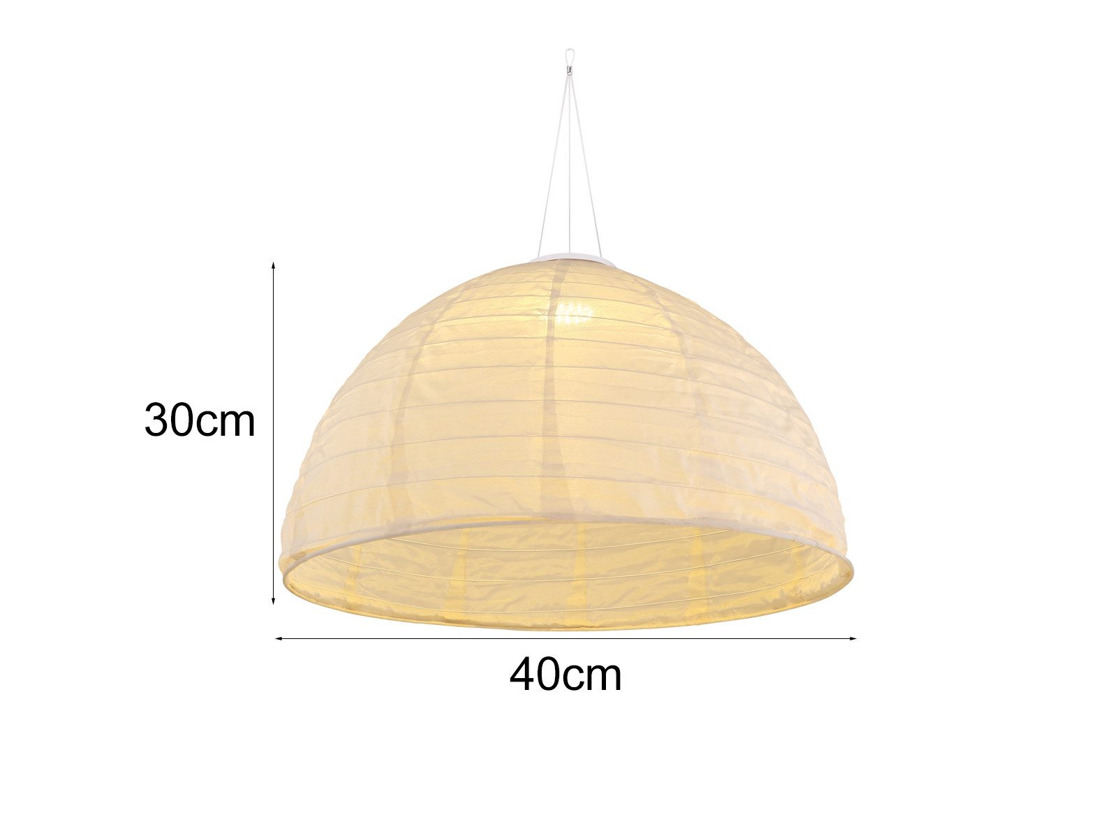 GLOBO LIGHTING LED Solarleuchte, LED fest integriert, warmweiß, Hängeleuchte Solar-licht draußen Solarbeleuchtung Garten hängend Ø40cm