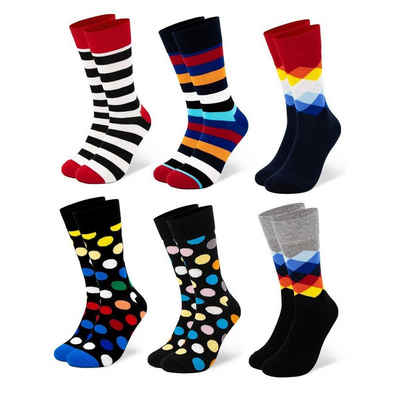 OCCULTO Basicsocken Herren Bunte Носки 6er Pack (Modell: Sigi) (6-Paar)