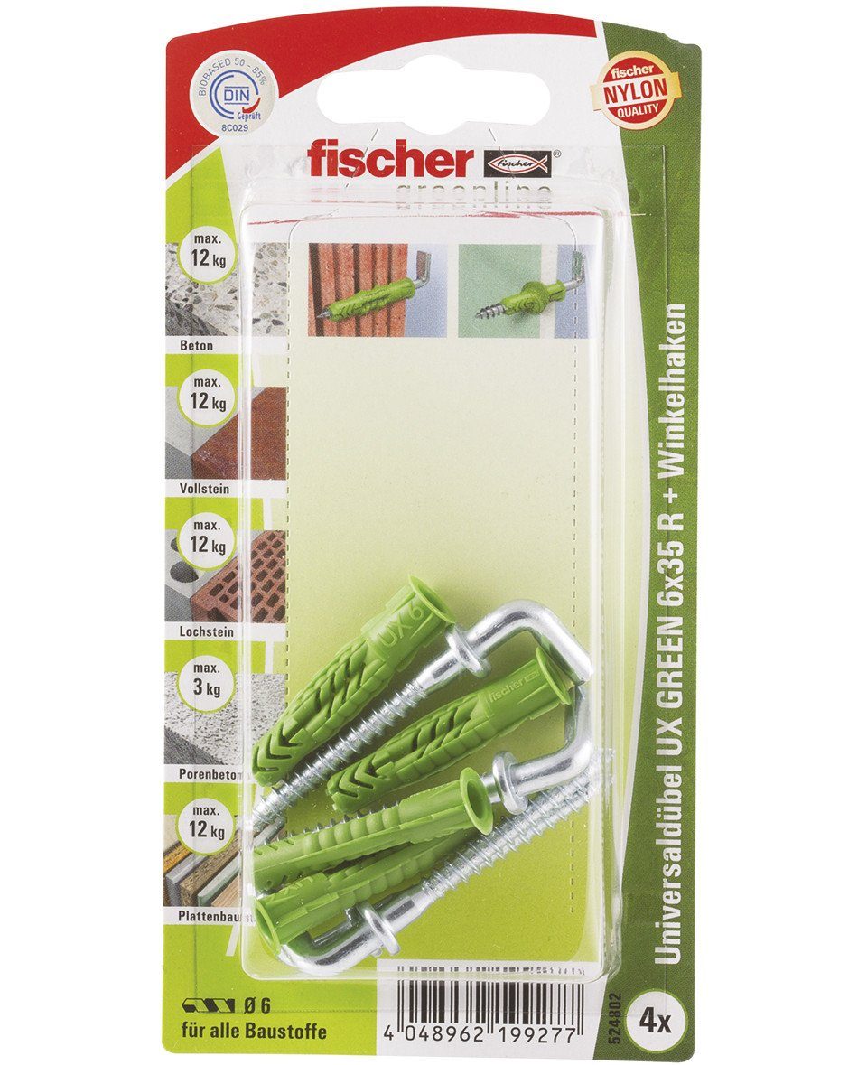 fischer Schrauben- und Dübel-Set - UX green x Universaldübel-Set 35 Fischer mm 6.0