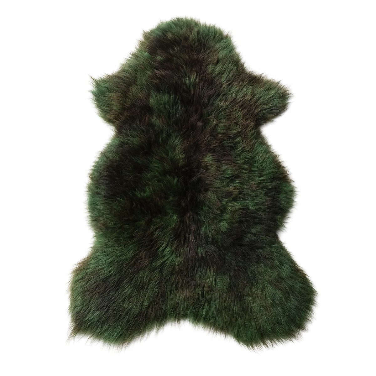 Provellus Fellteppich Nordisches Schaffell Smaragdgrün-Schwarz gefärbt ca. günstig online kaufen