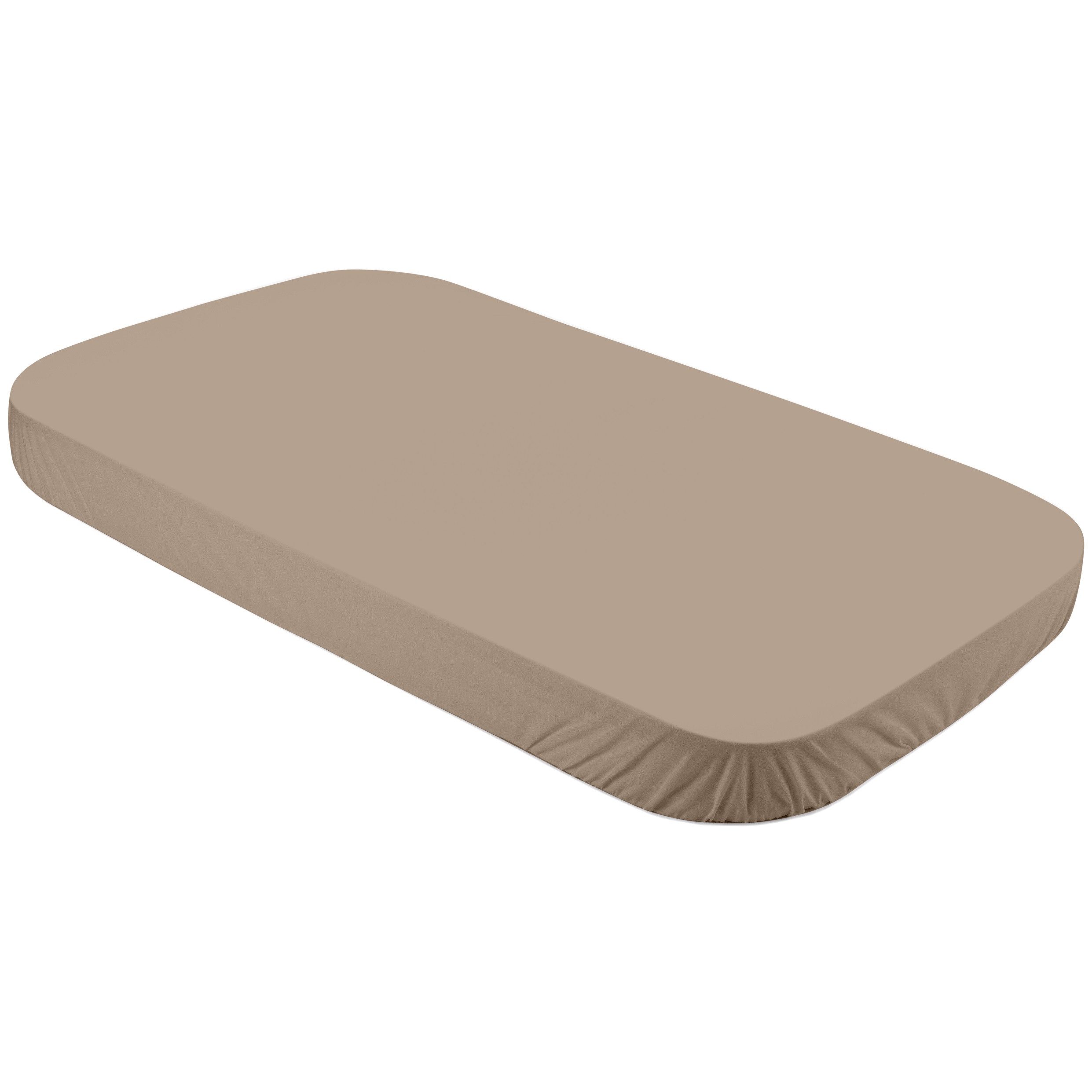 Waldin Spannbettlaken Spannbettlaken groß, für Waldin Babybett 7in1, Taupe, günstig online kaufen