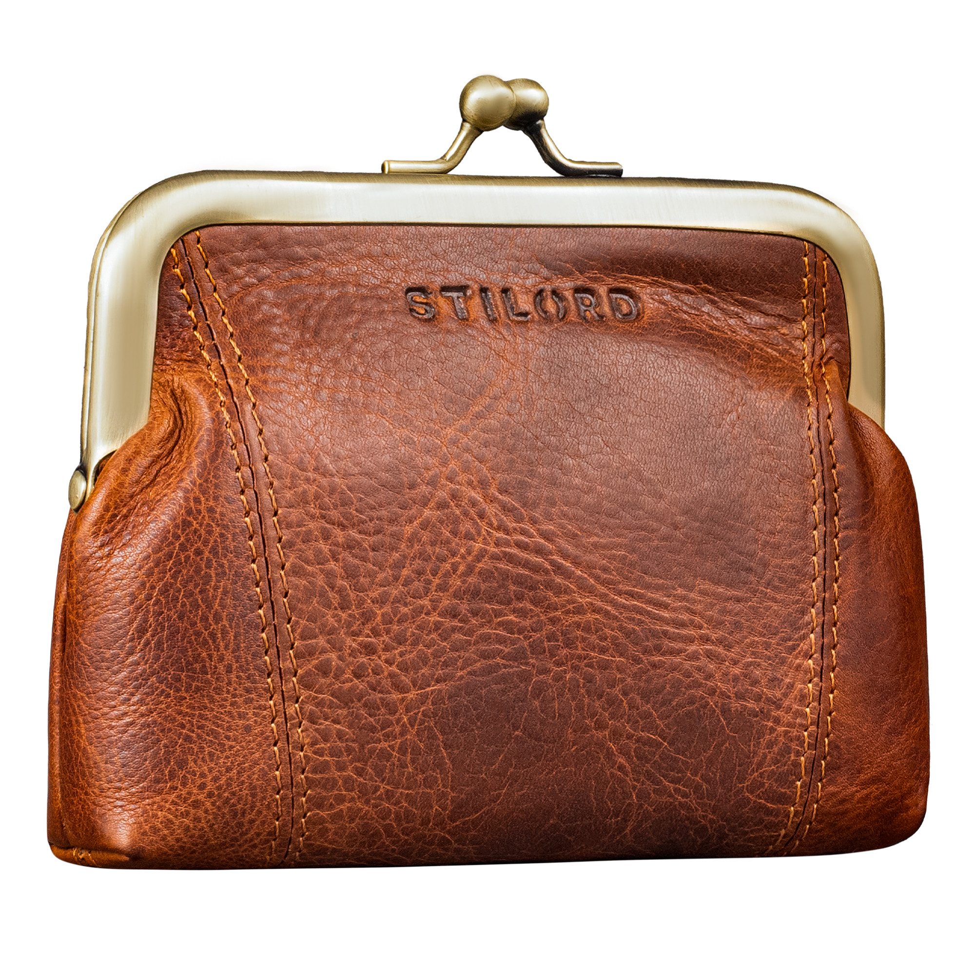 STILORD Geldbörse "Goldie" Vintage Spangenportemonnaie Leder günstig online kaufen