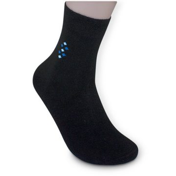 Die Sockenbude Kurzsocken KOMFORT (Bund, 5-Paar, braun grau blau schwarz) mit Komfortbund ohne Gummi