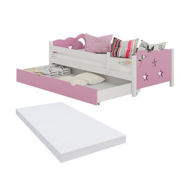 Livinity® Kinderbett Kinderbett Jessica 160cm Pink inkl. Matratze